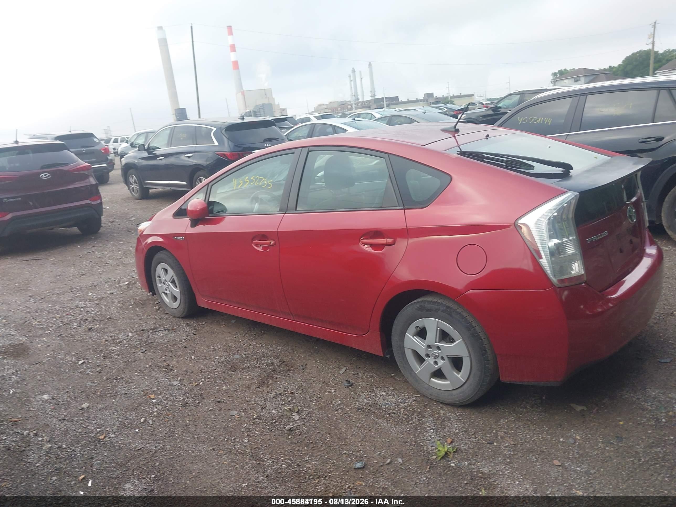 2011 Toyota Prius Two Red vin: JTDKN3DU5B0257828