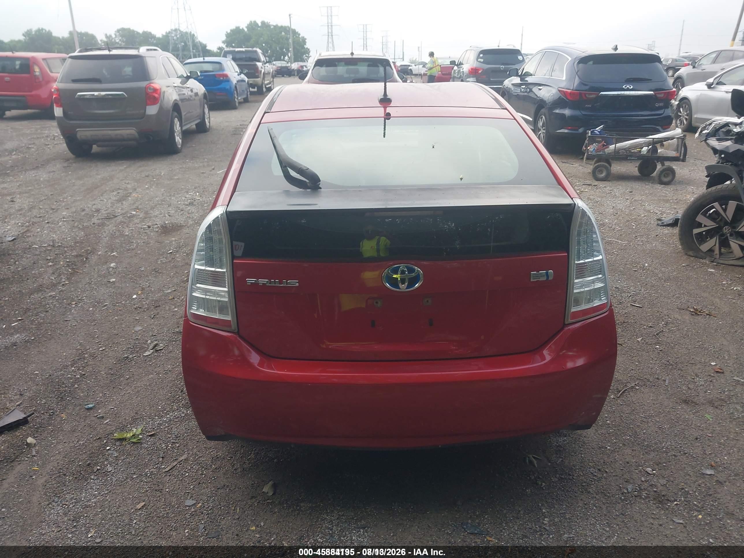 2011 Toyota Prius Two Red vin: JTDKN3DU5B0257828