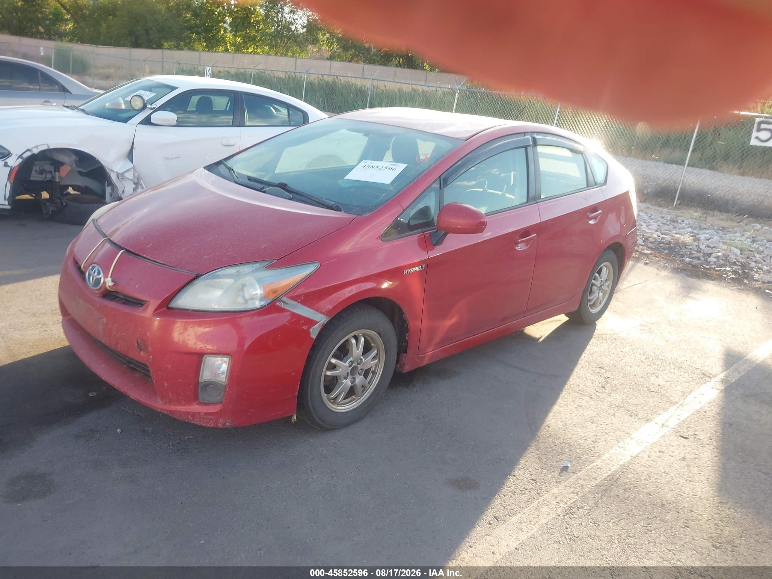 2011 Toyota Prius Two Red vin: JTDKN3DU5B0268702
