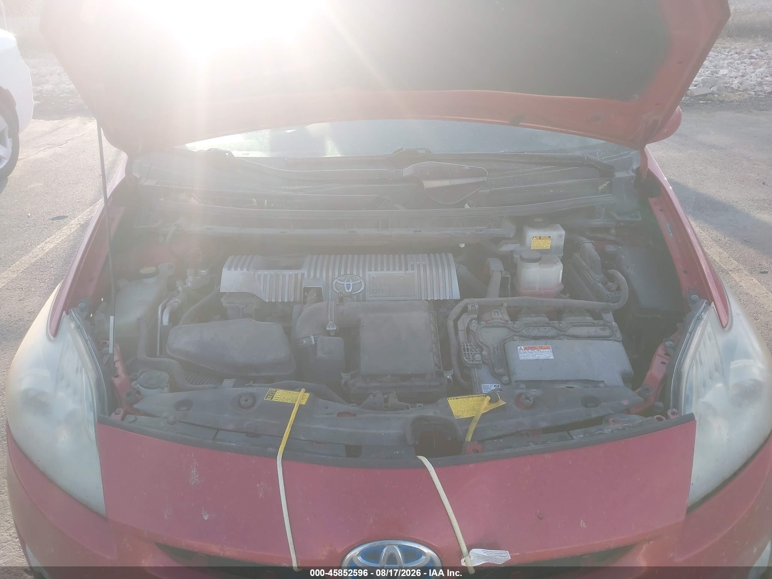 2011 Toyota Prius Two Red vin: JTDKN3DU5B0268702