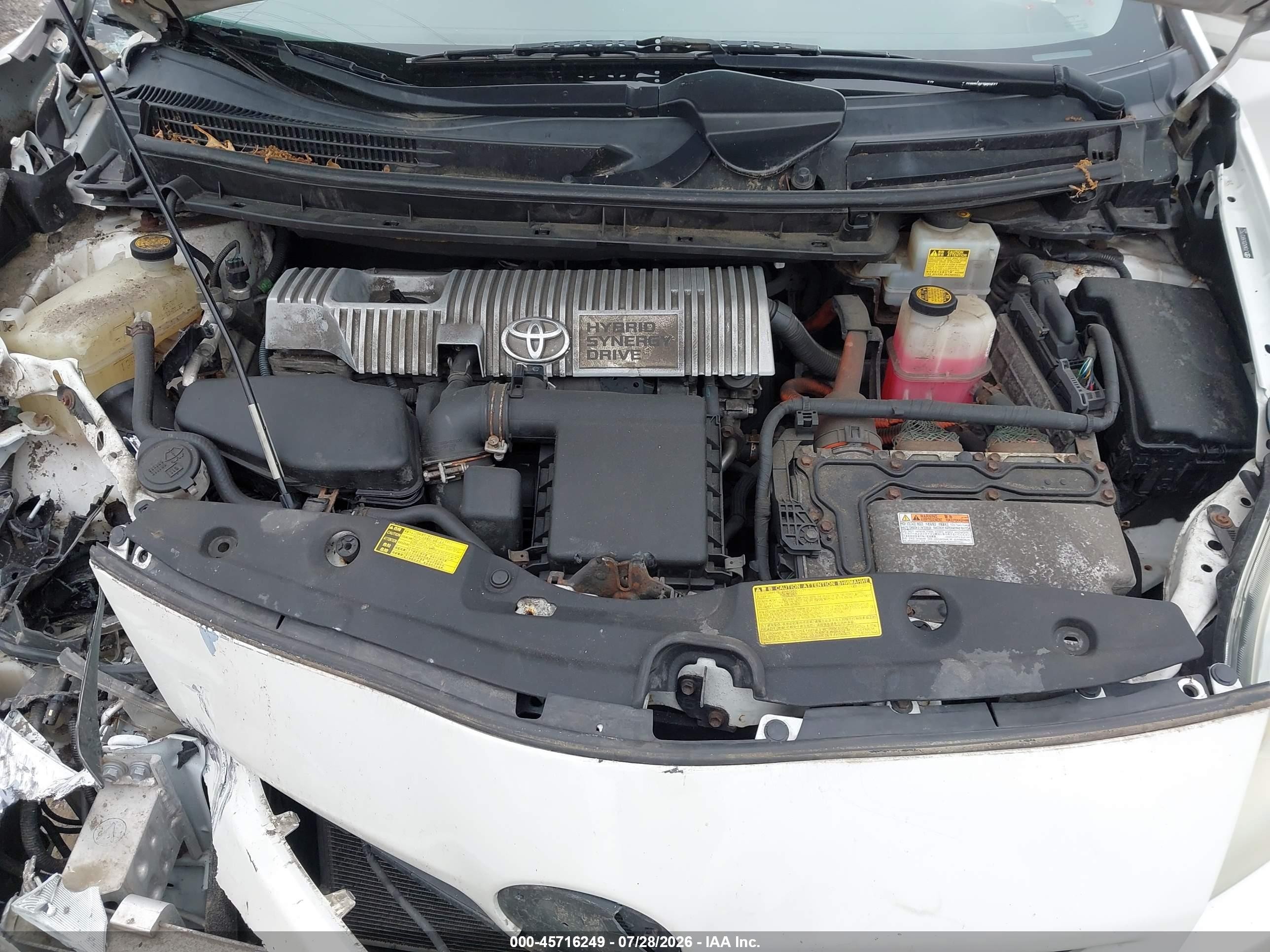 2011 Toyota Prius Two White vin: JTDKN3DU5B0279277