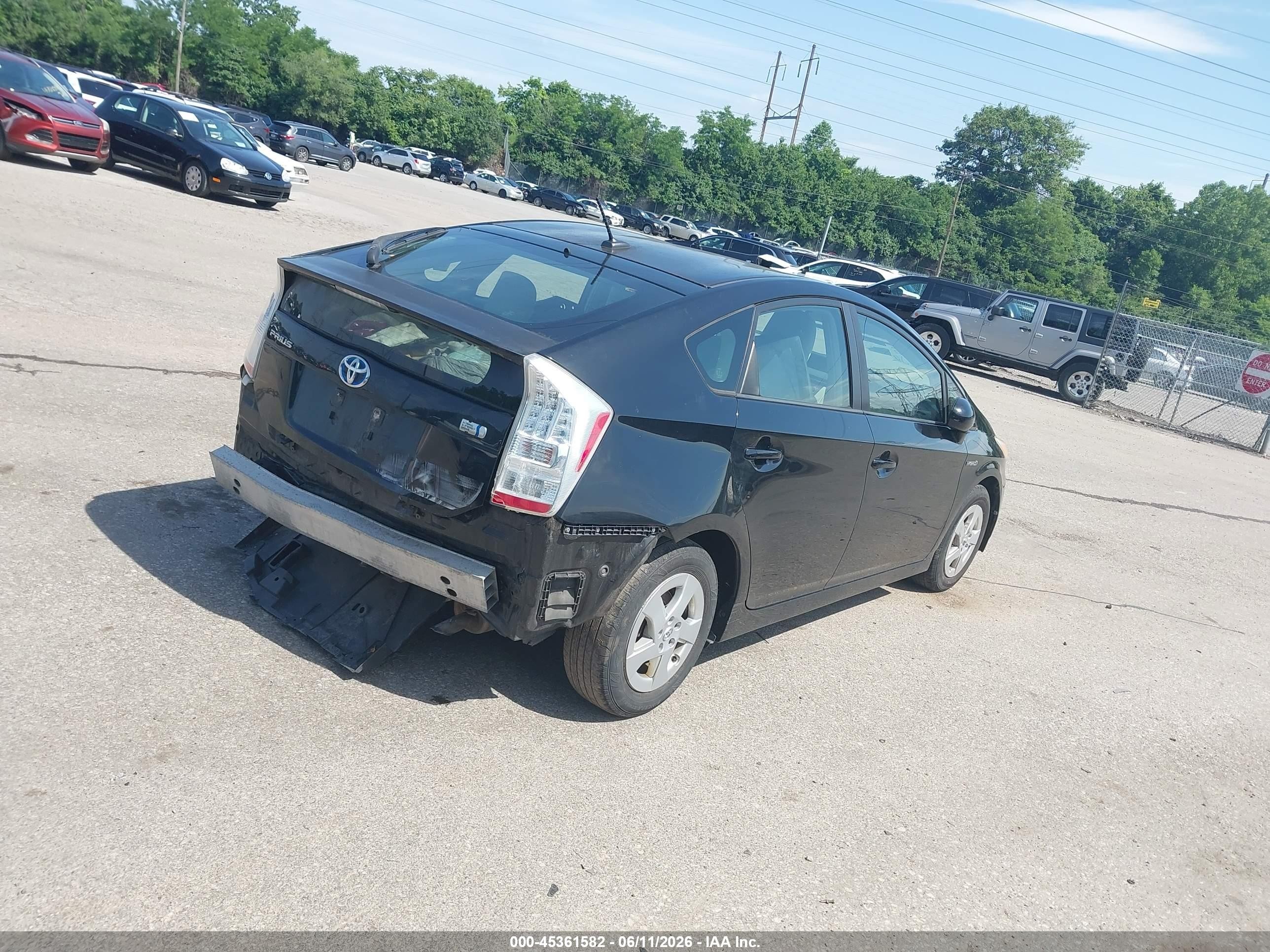 2011 Toyota Prius Two Black vin: JTDKN3DU5B0286035
