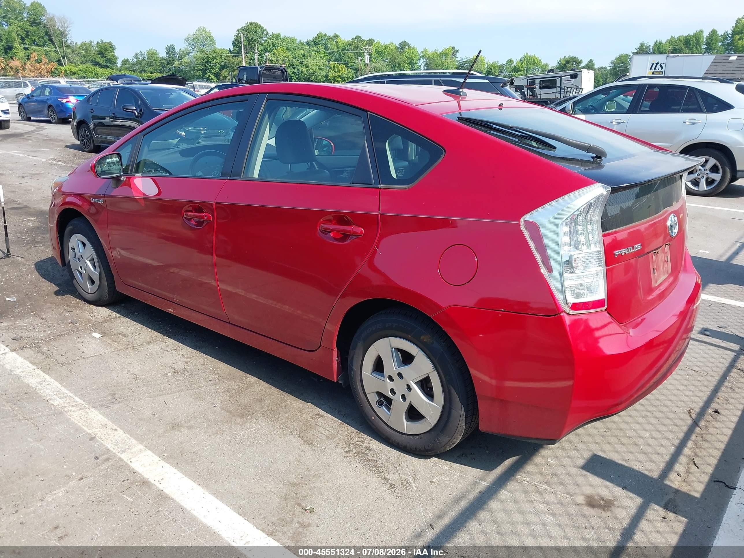 2011 Toyota Prius Four Red vin: JTDKN3DU5B0313573