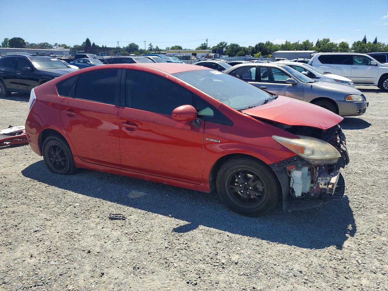 2011 Toyota Prius One Burgundy vin: JTDKN3DU5B1342825