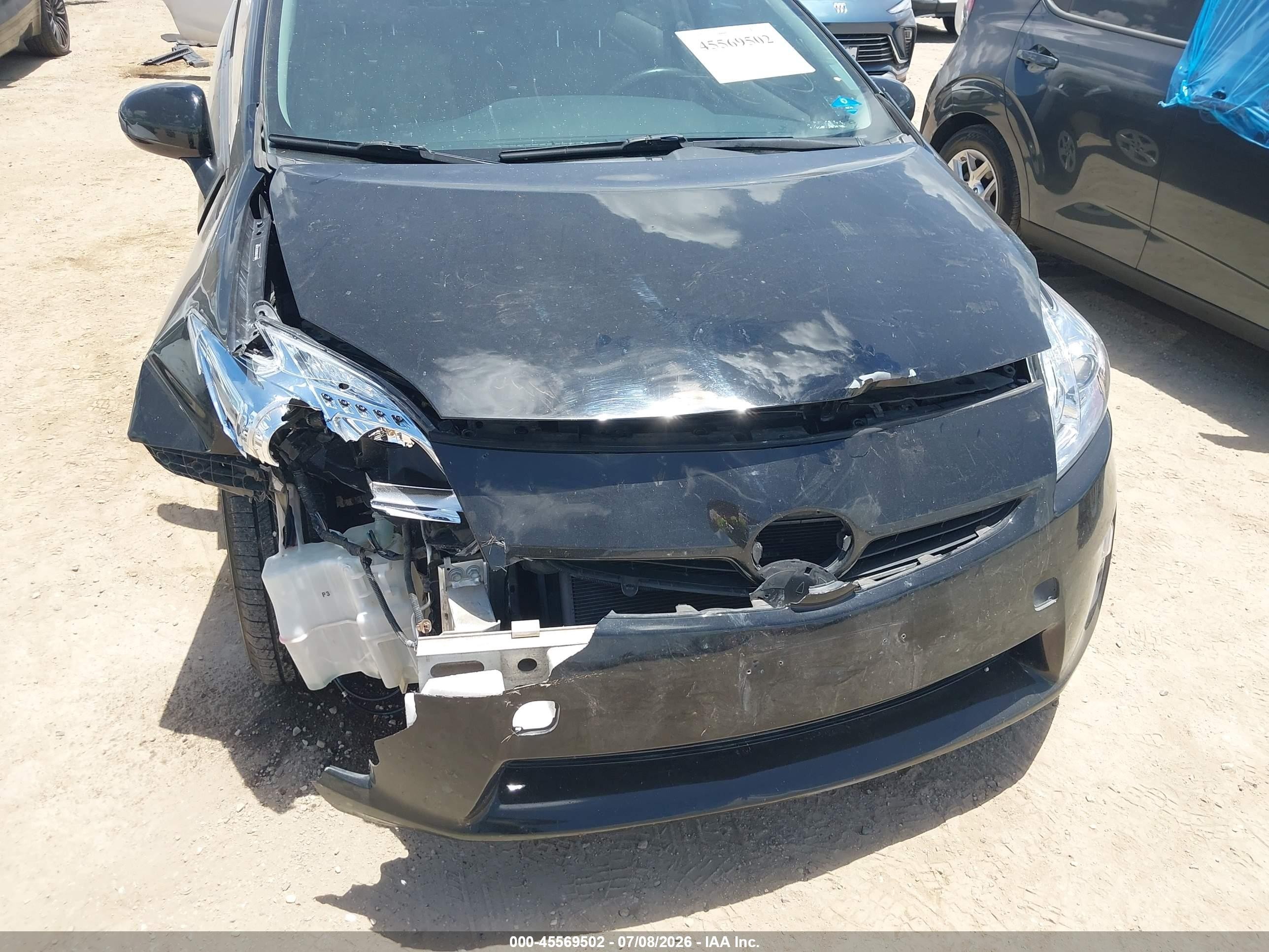 2011 Toyota Prius Two Black vin: JTDKN3DU5B1365389