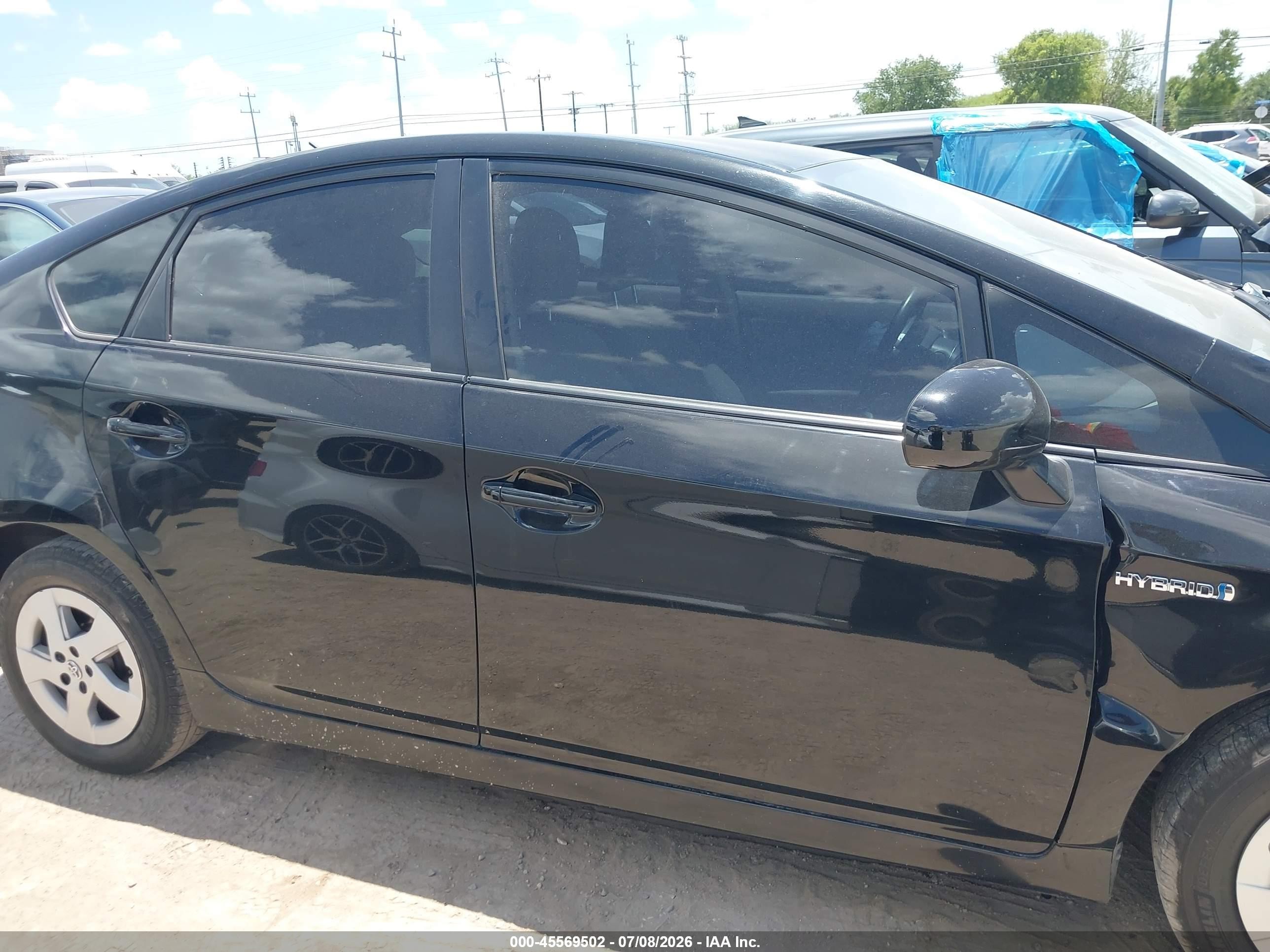 2011 Toyota Prius Two Black vin: JTDKN3DU5B1365389