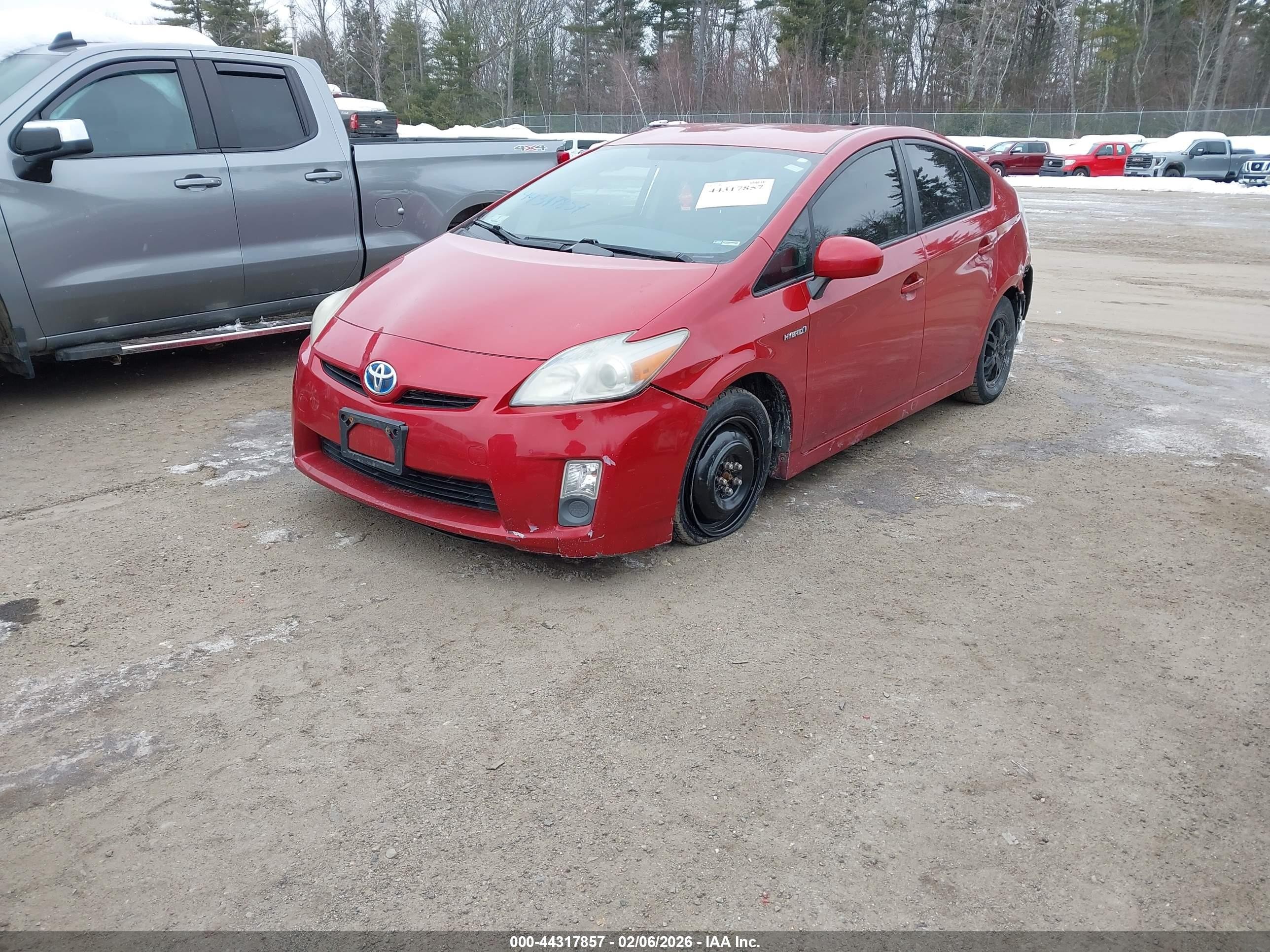 2011 Toyota Prius Two Red vin: JTDKN3DU5B1412517