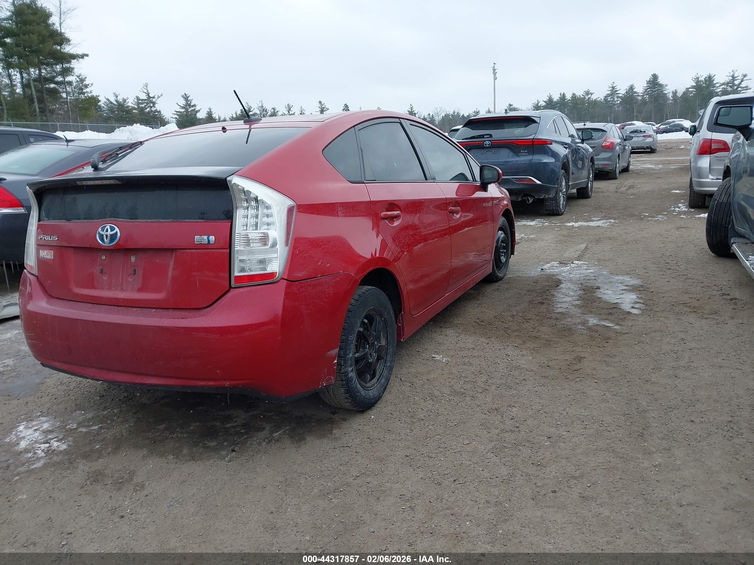 2011 Toyota Prius Two Red vin: JTDKN3DU5B1412517