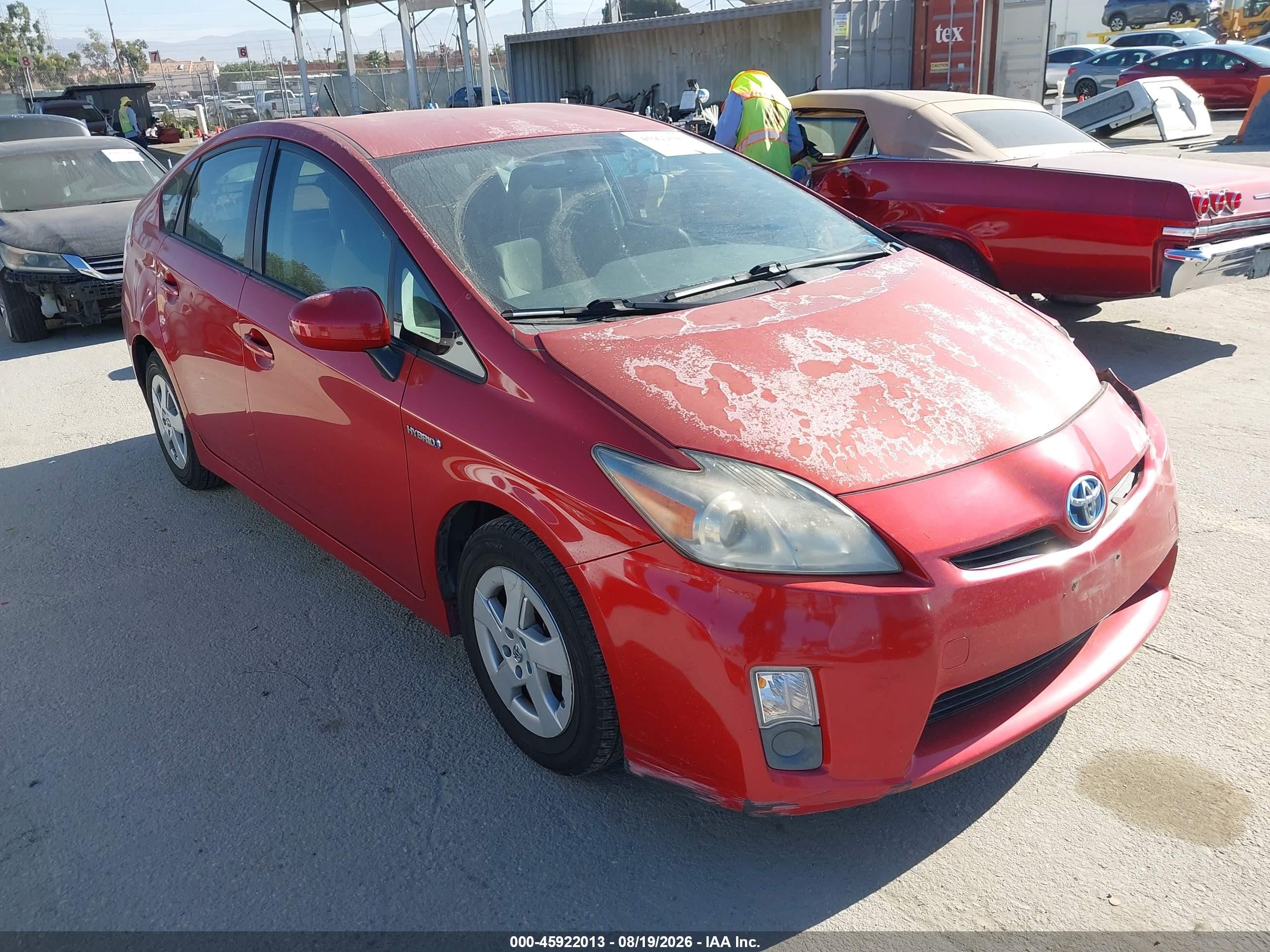 2011 Toyota Prius Two Red vin: JTDKN3DU5B1433075