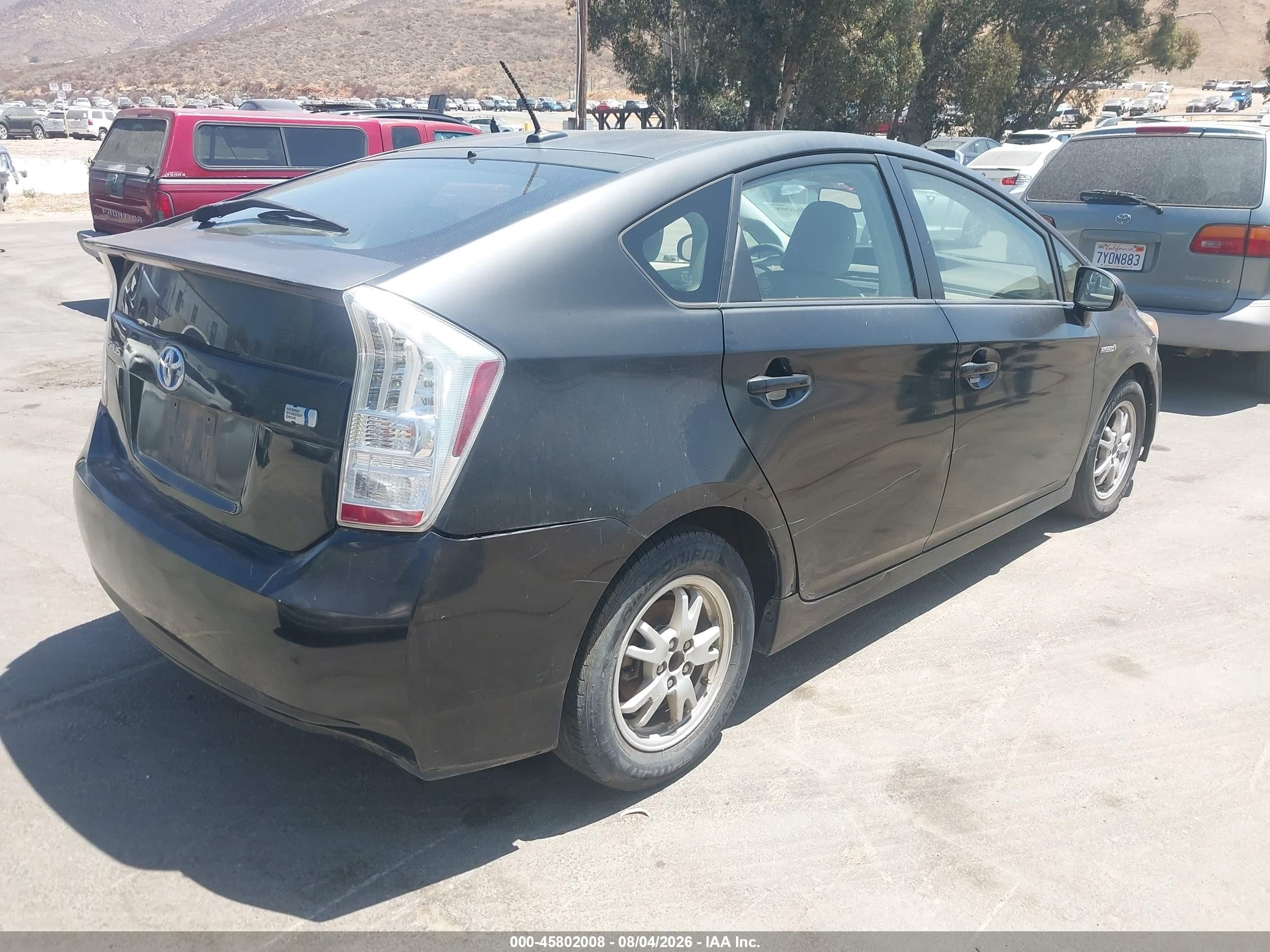 2011 Toyota Prius Four Black vin: JTDKN3DU5B1457568
