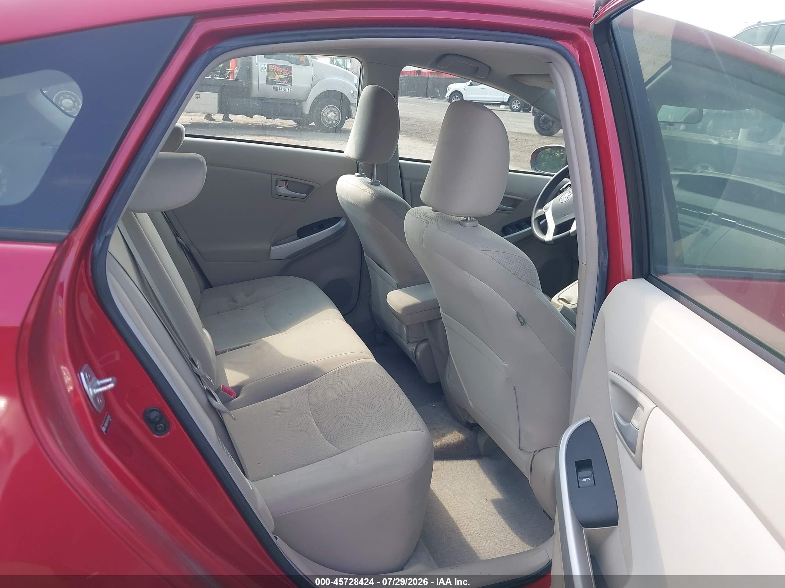 2011 Toyota Prius Two Red vin: JTDKN3DU5B1473589