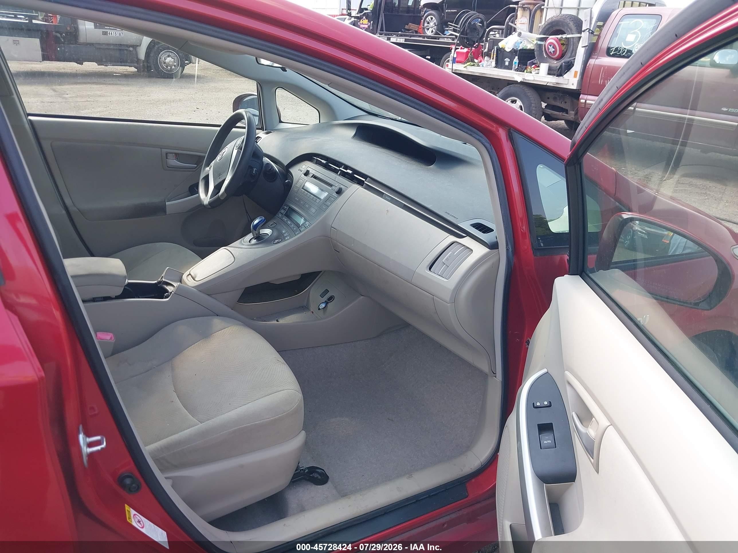 2011 Toyota Prius Two Red vin: JTDKN3DU5B1473589