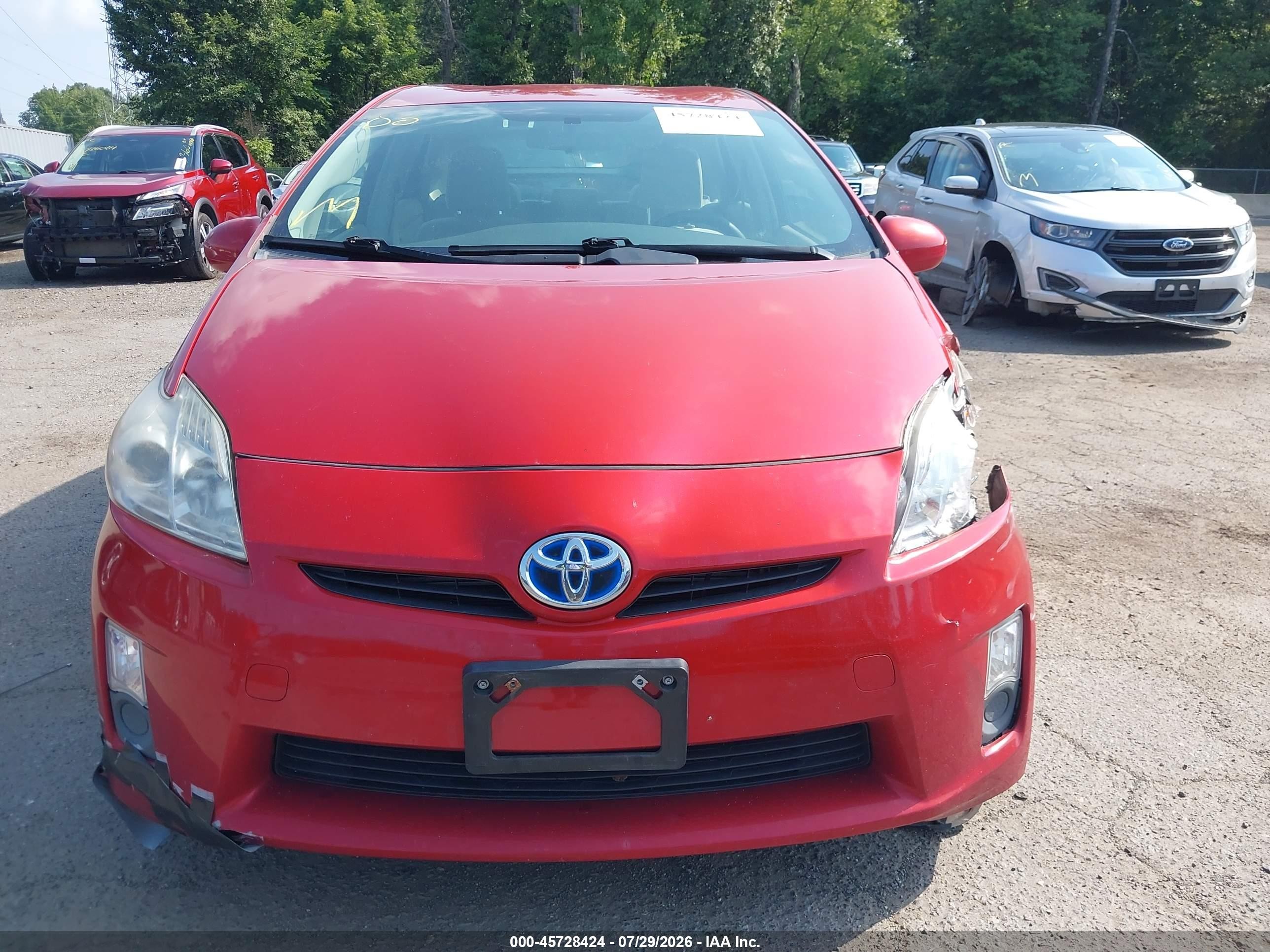 2011 Toyota Prius Two Red vin: JTDKN3DU5B1473589