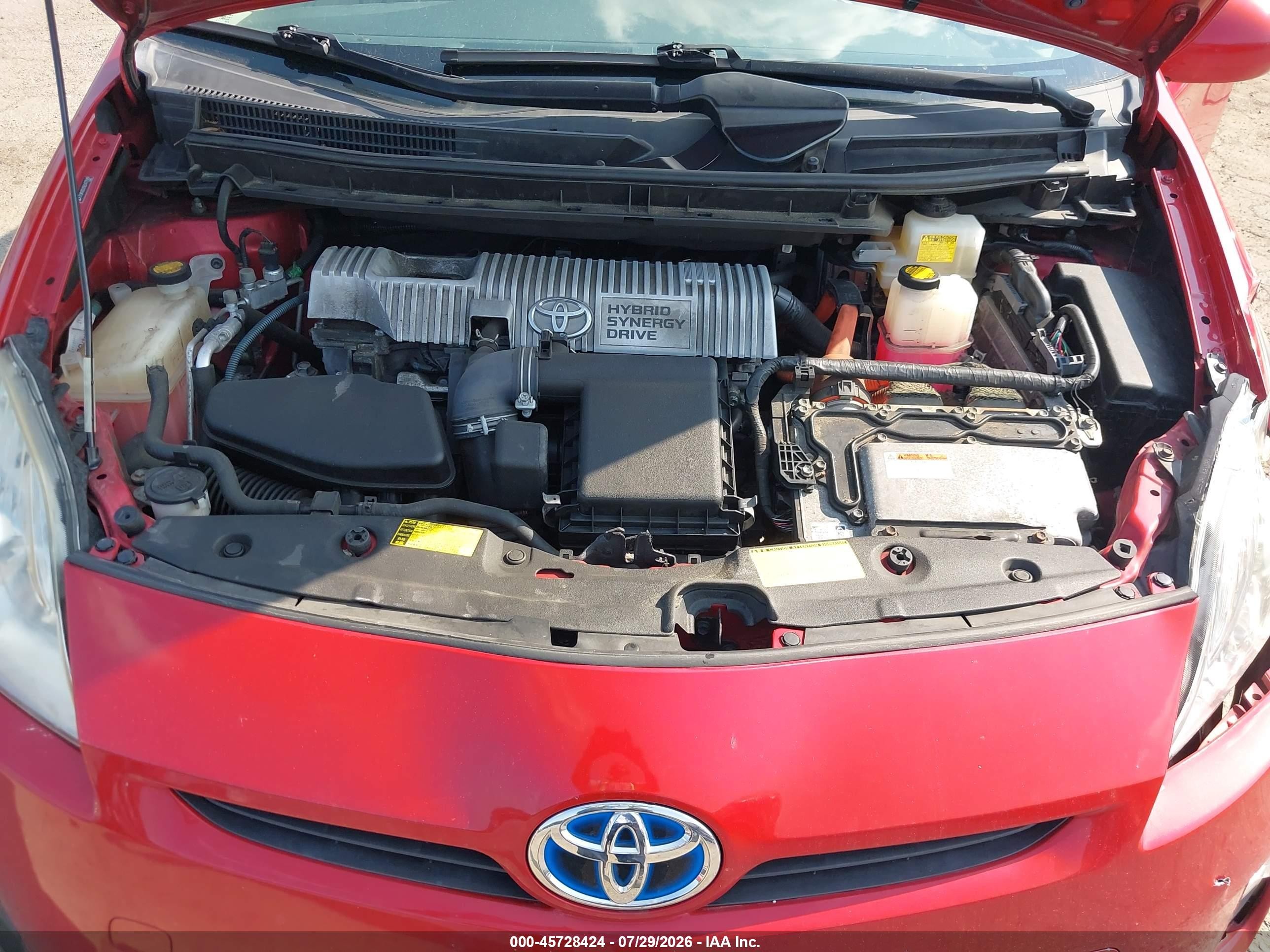 2011 Toyota Prius Two Red vin: JTDKN3DU5B1473589