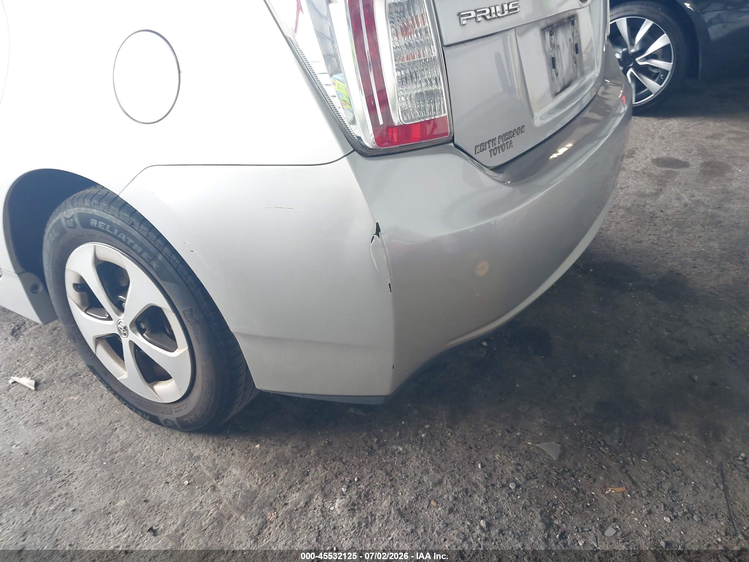 2012 Toyota Prius Two Silver vin: JTDKN3DU5C1479992