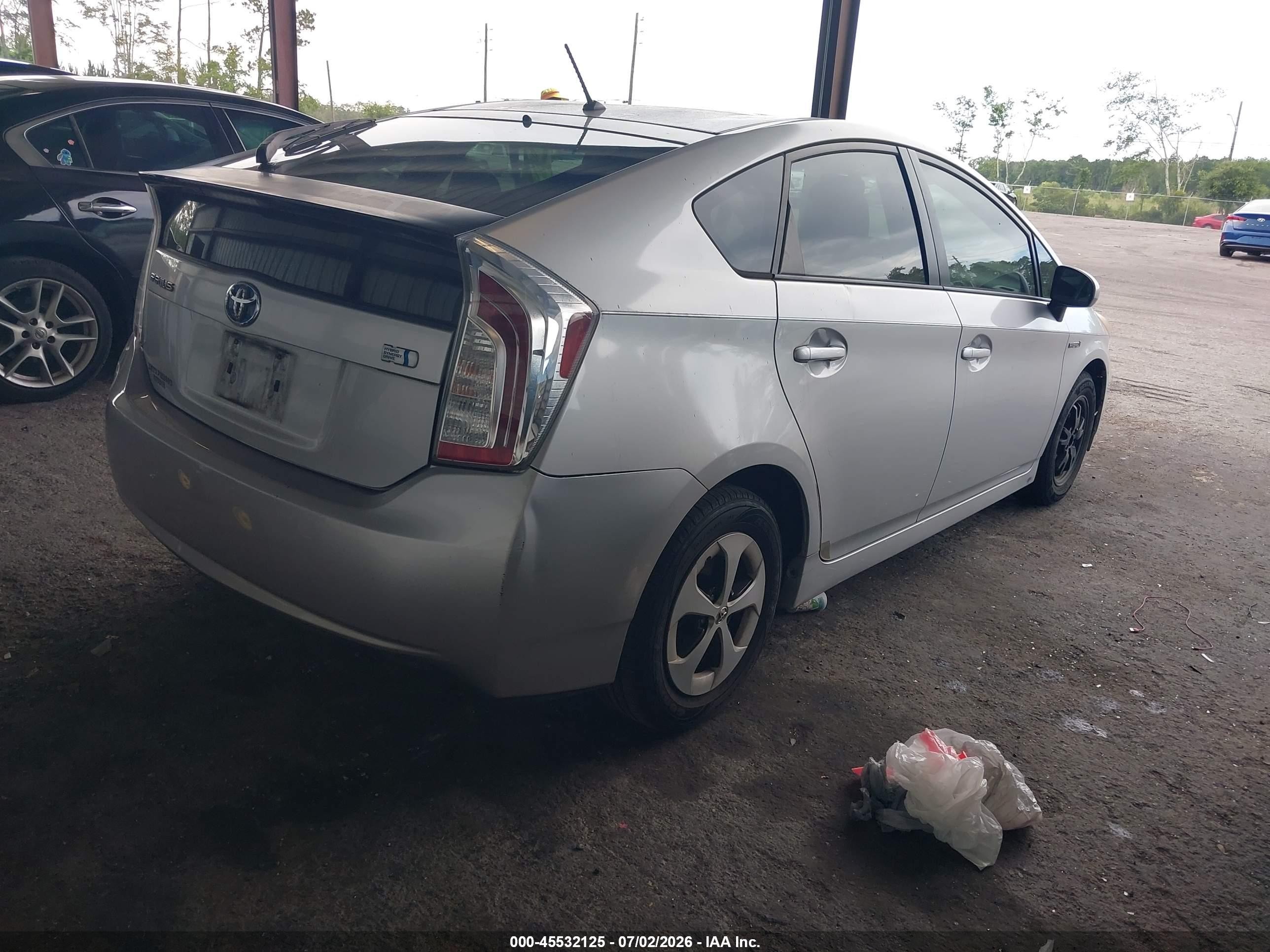 2012 Toyota Prius Two Silver vin: JTDKN3DU5C1479992