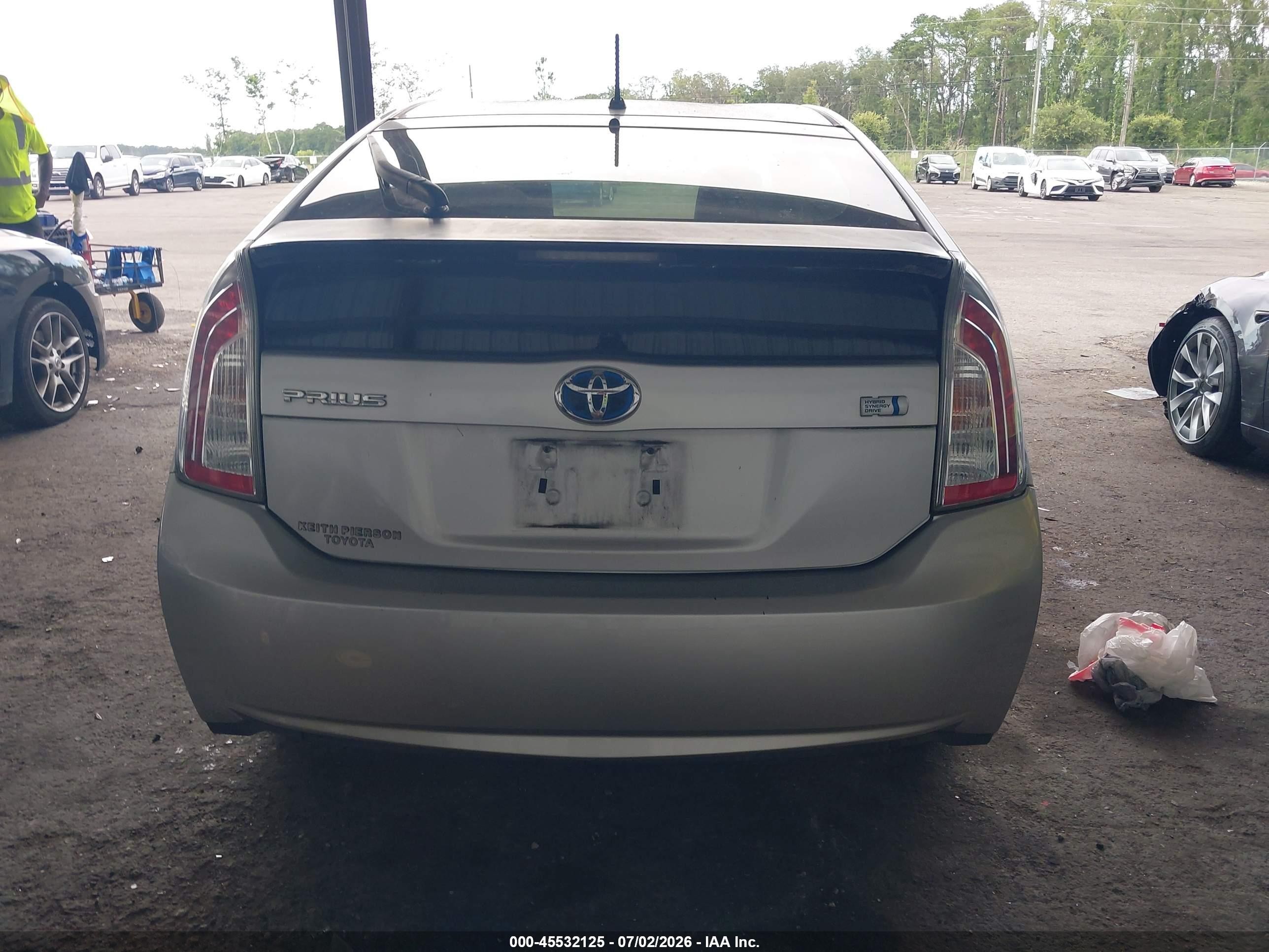 2012 Toyota Prius Two Silver vin: JTDKN3DU5C1479992