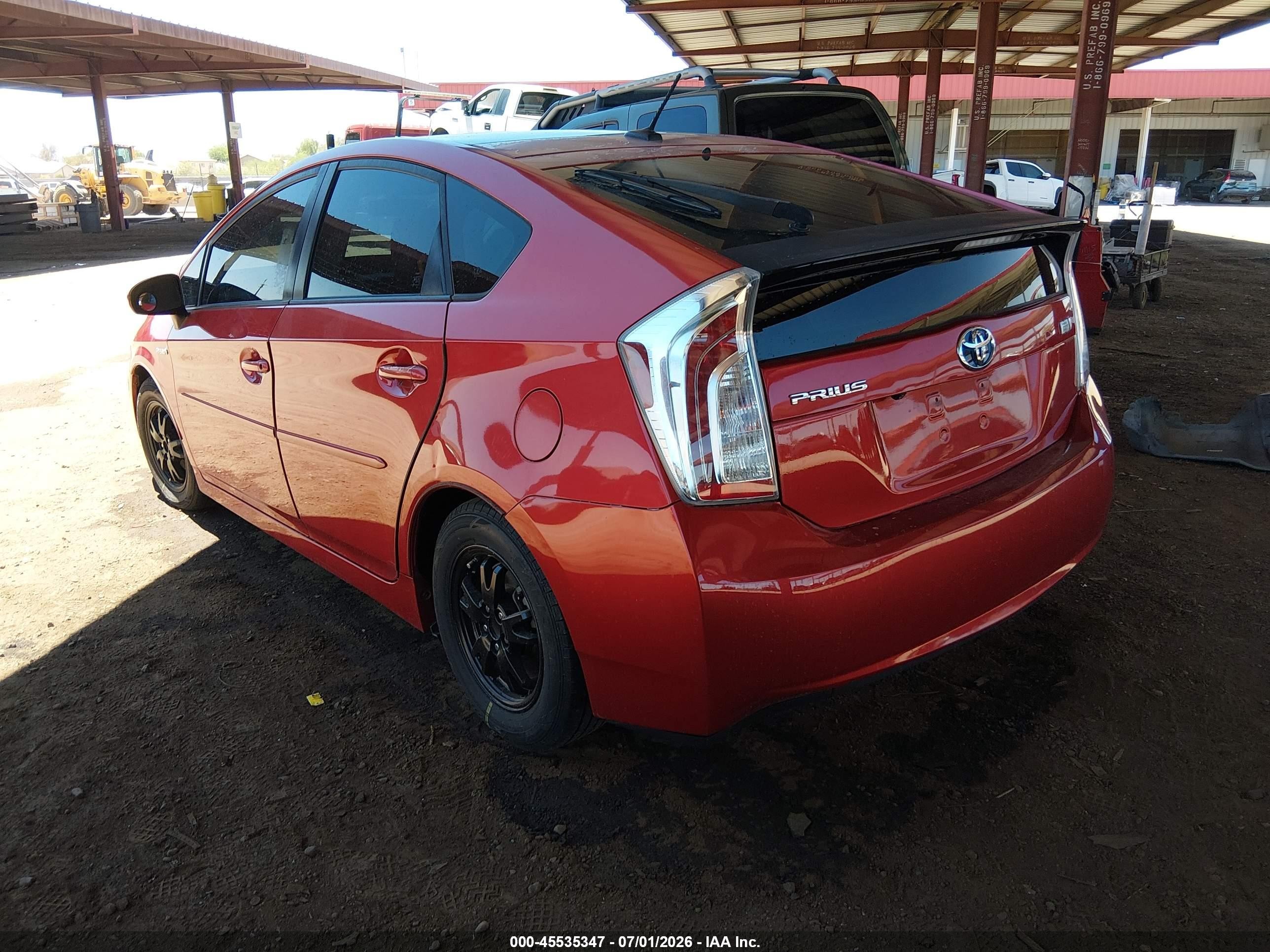 2012 Toyota Prius Three Red vin: JTDKN3DU5C1492175