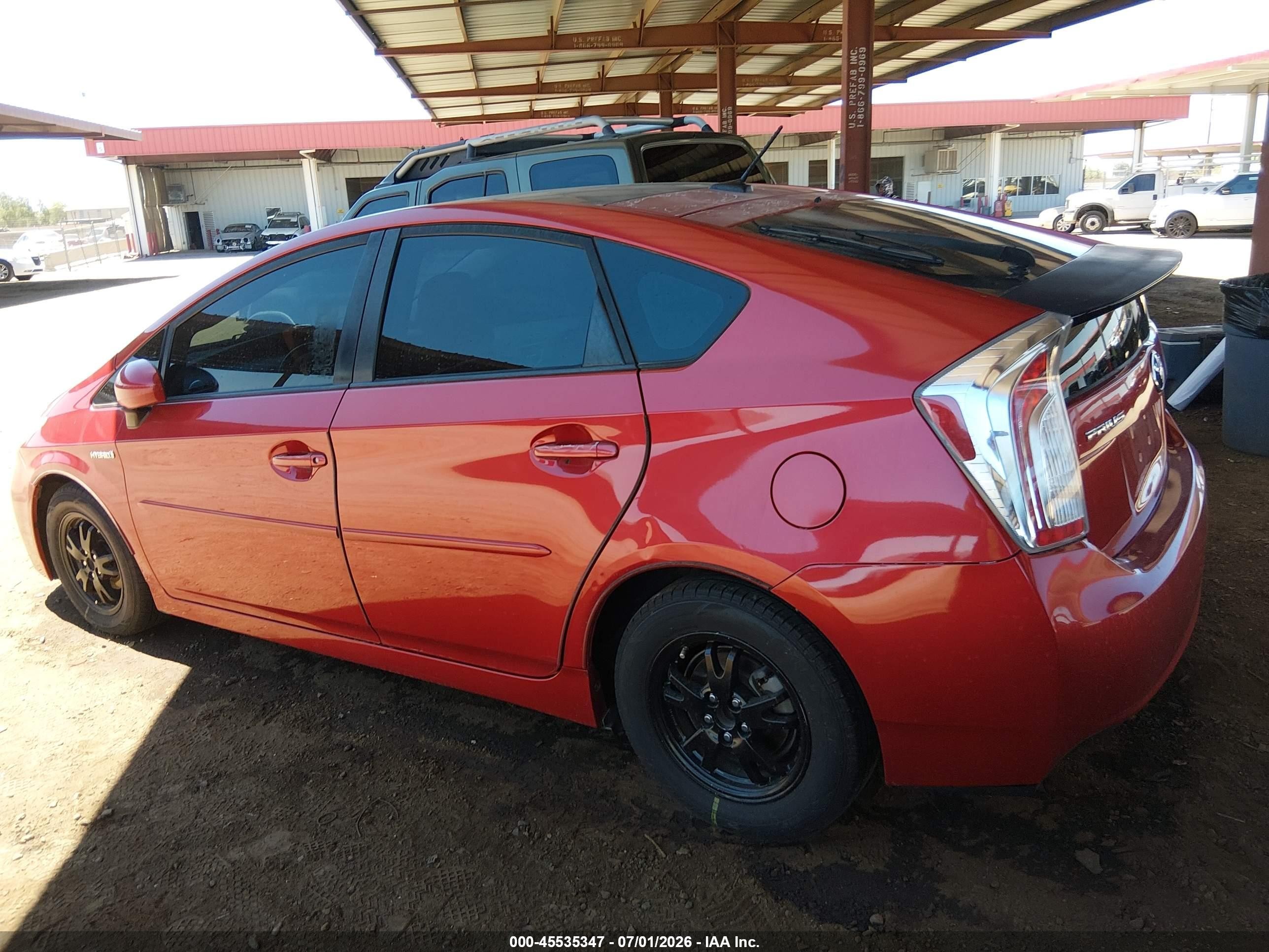 2012 Toyota Prius Three Red vin: JTDKN3DU5C1492175