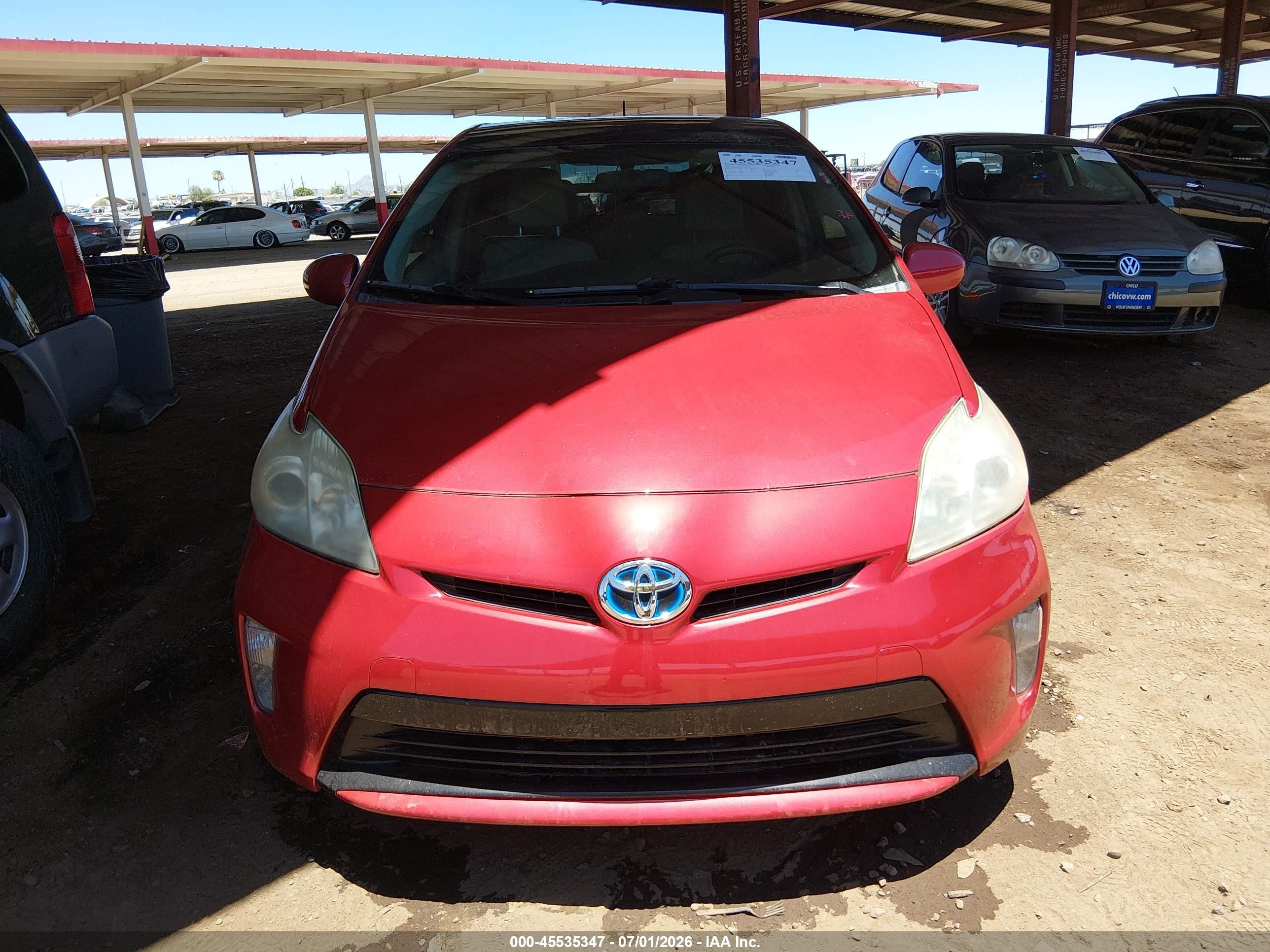2012 Toyota Prius Three Red vin: JTDKN3DU5C1492175