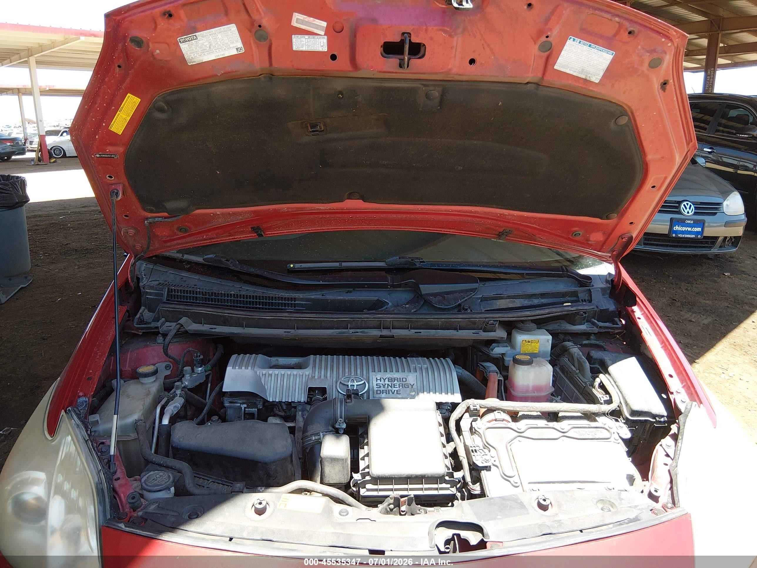 2012 Toyota Prius Three Red vin: JTDKN3DU5C1492175
