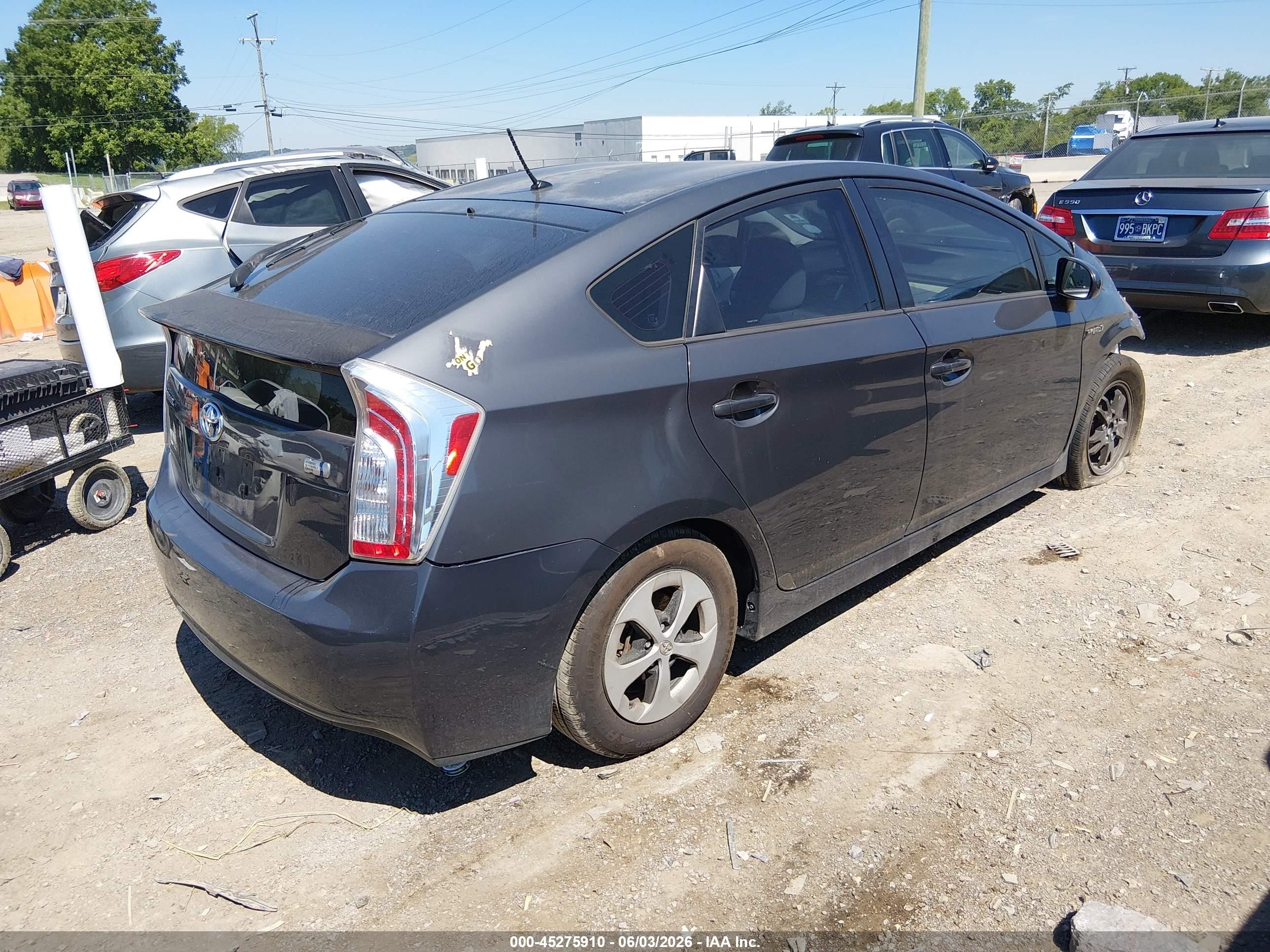 2012 Toyota Prius Two Gray vin: JTDKN3DU5C1527345