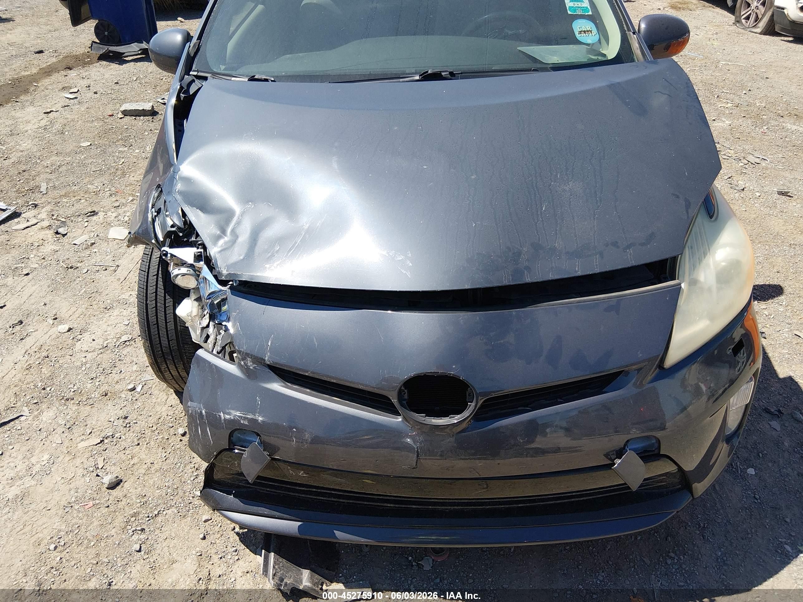 2012 Toyota Prius Two Gray vin: JTDKN3DU5C1527345