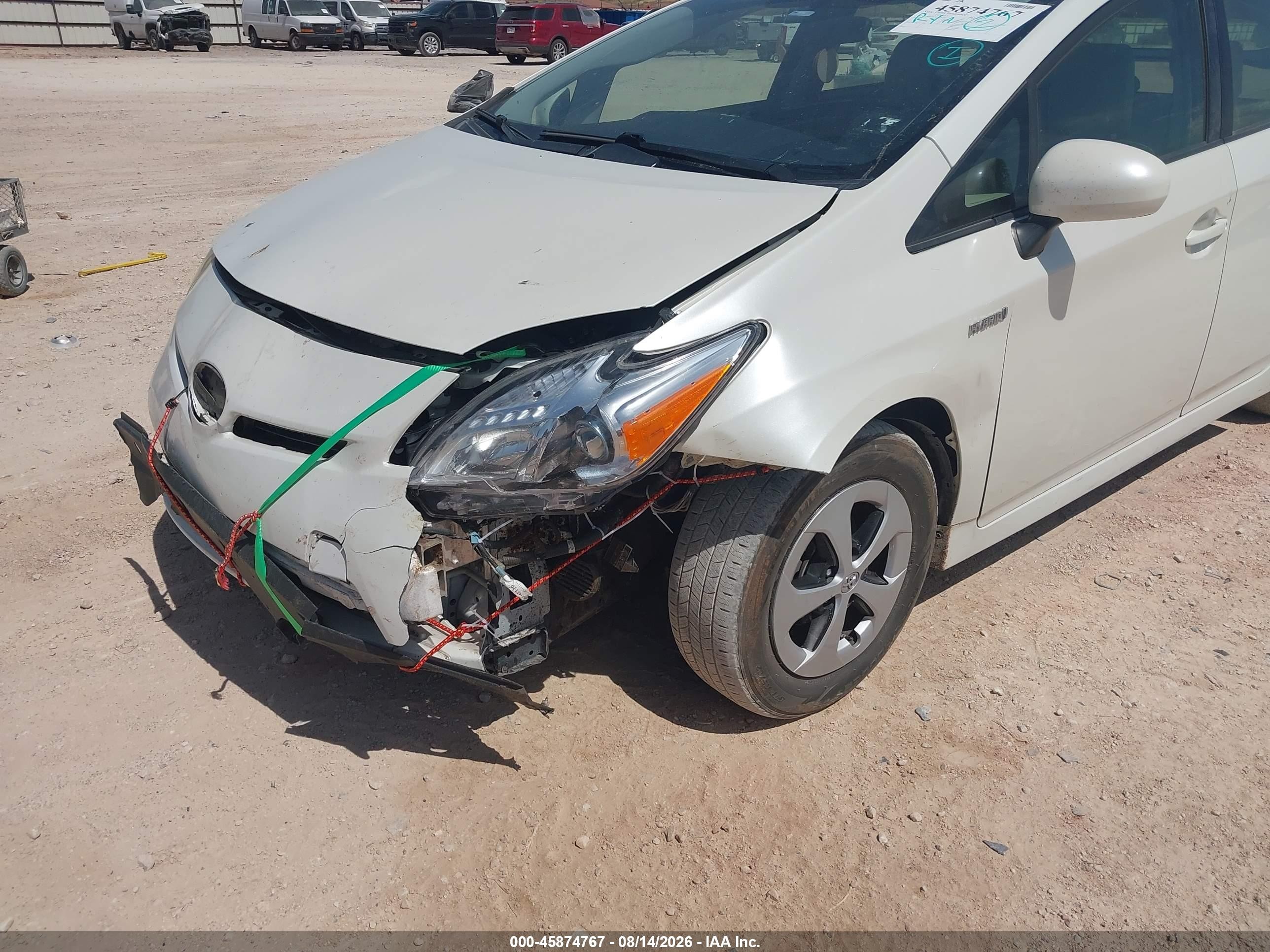 2012 Toyota Prius Two White vin: JTDKN3DU5C1536305