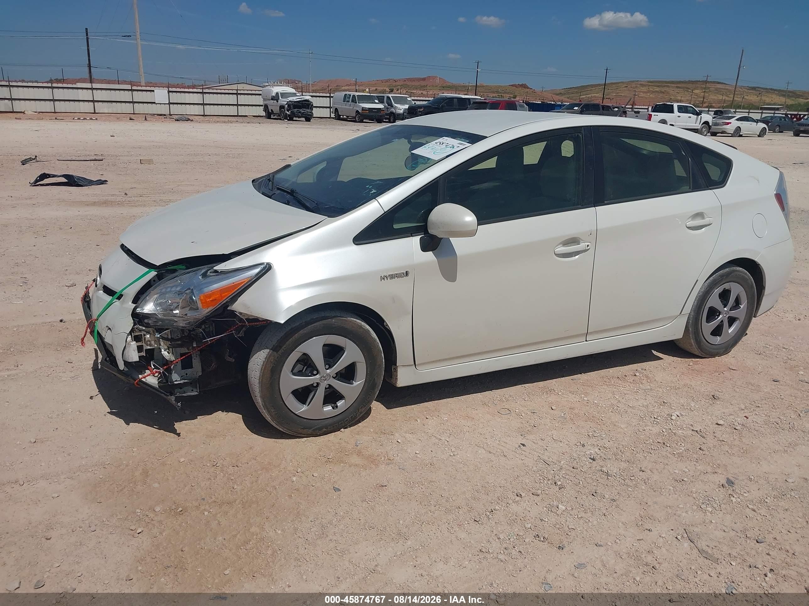 2012 Toyota Prius Two White vin: JTDKN3DU5C1536305