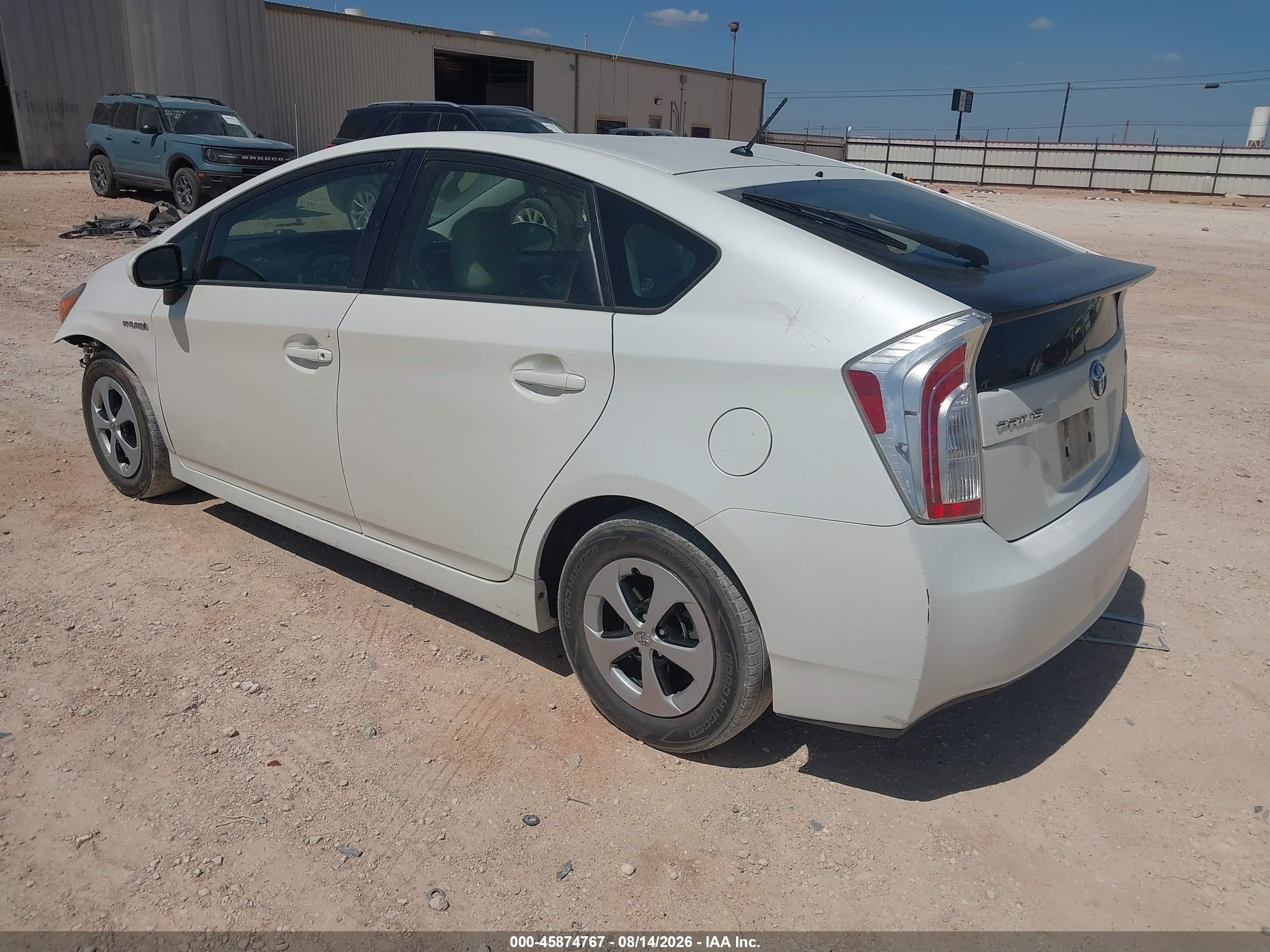 2012 Toyota Prius Two White vin: JTDKN3DU5C1536305