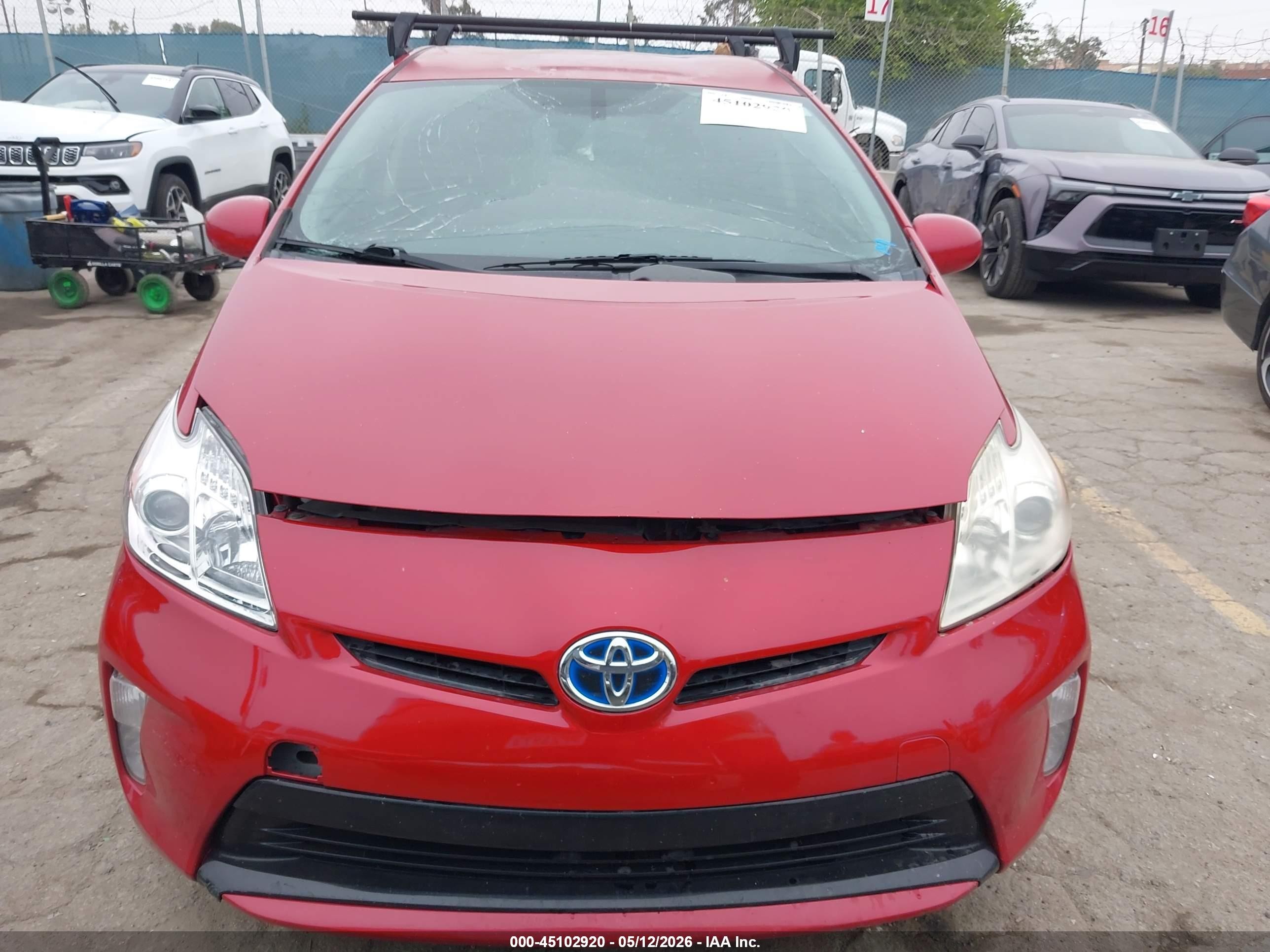 2012 Toyota Prius Two Red vin: JTDKN3DU5C1542864