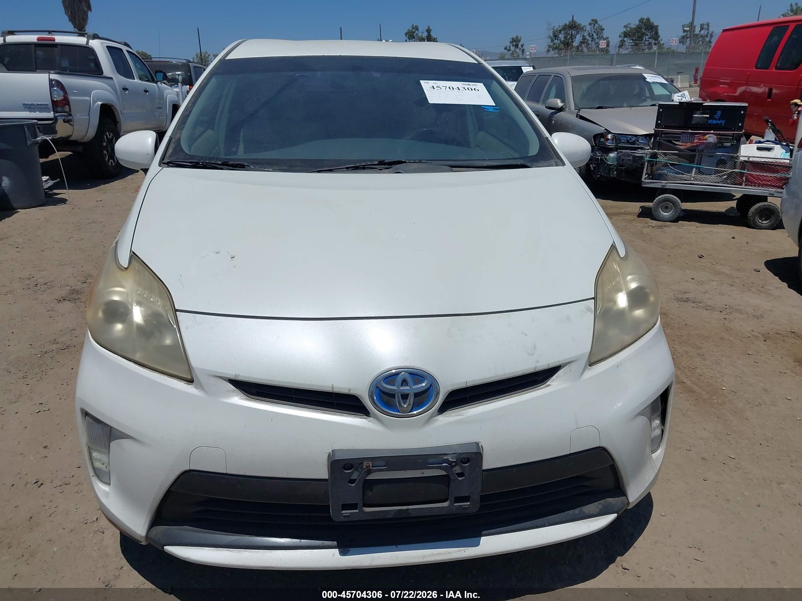 2012 Toyota Prius Two White vin: JTDKN3DU5C1543593