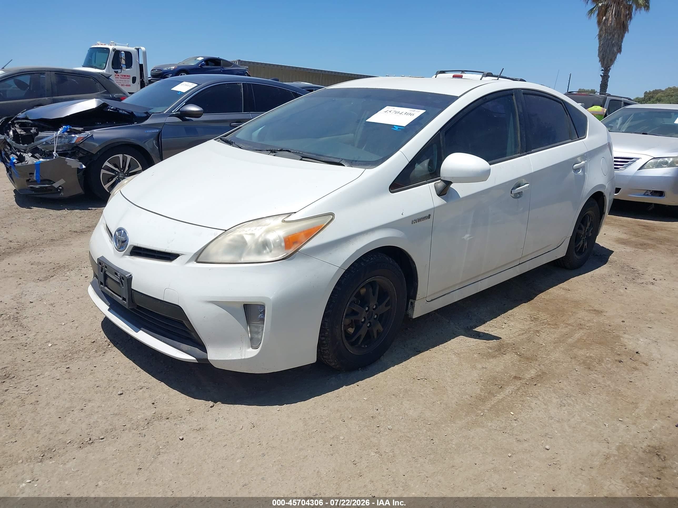 2012 Toyota Prius Two White vin: JTDKN3DU5C1543593