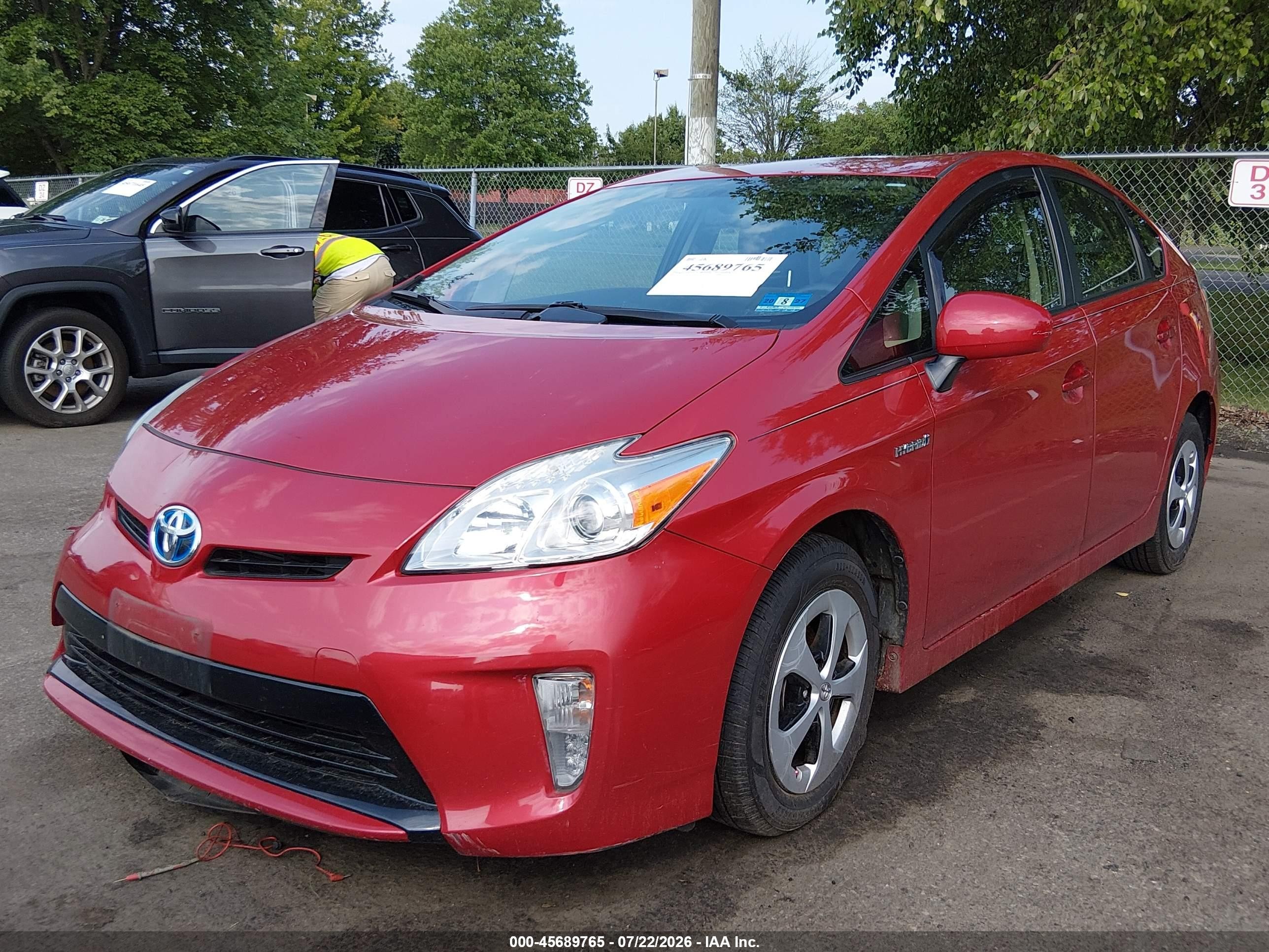 2012 Toyota Prius Three Red vin: JTDKN3DU5C1546025