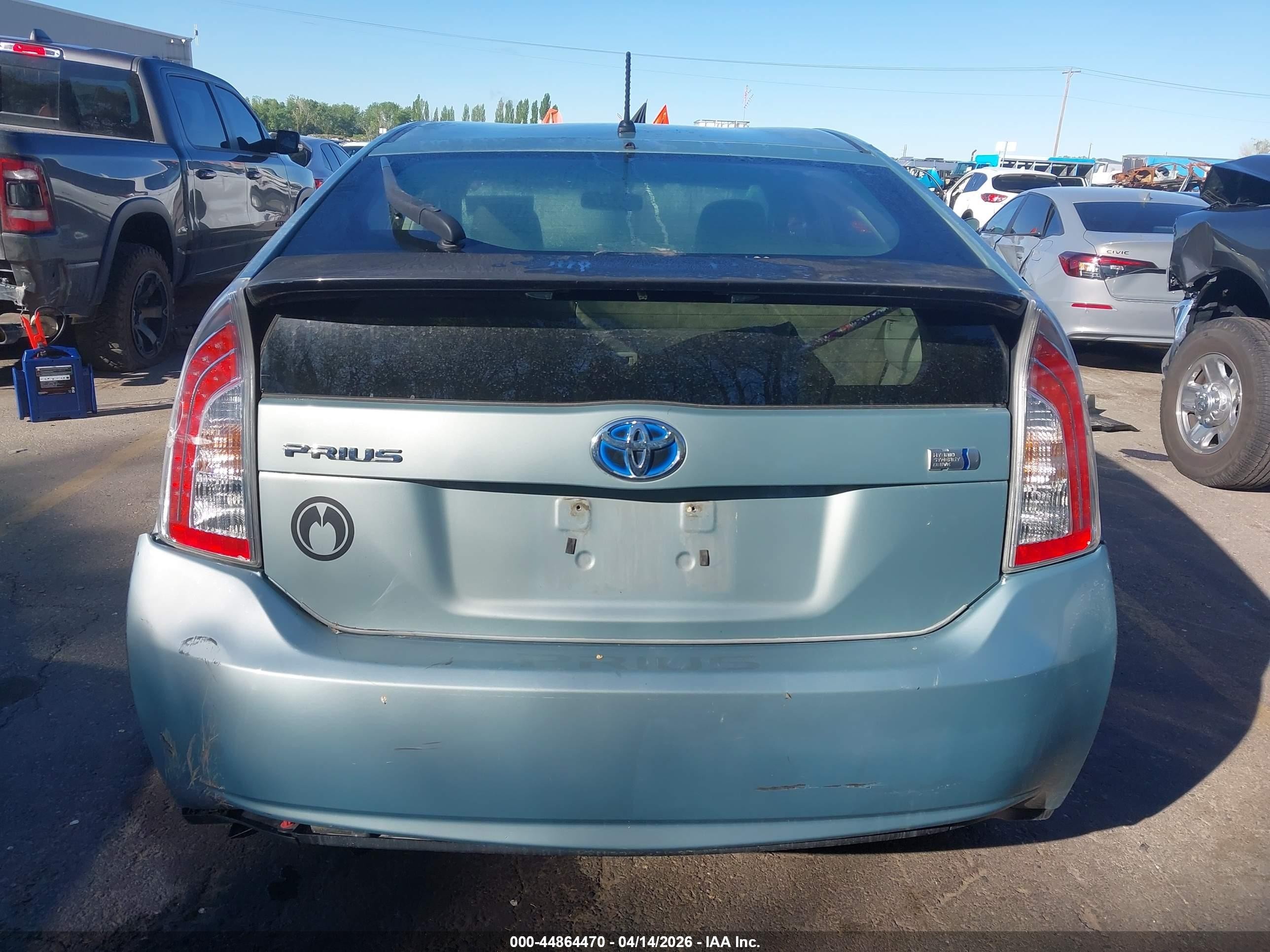 2012 Toyota Prius Two Light Blue vin: JTDKN3DU5C1613299