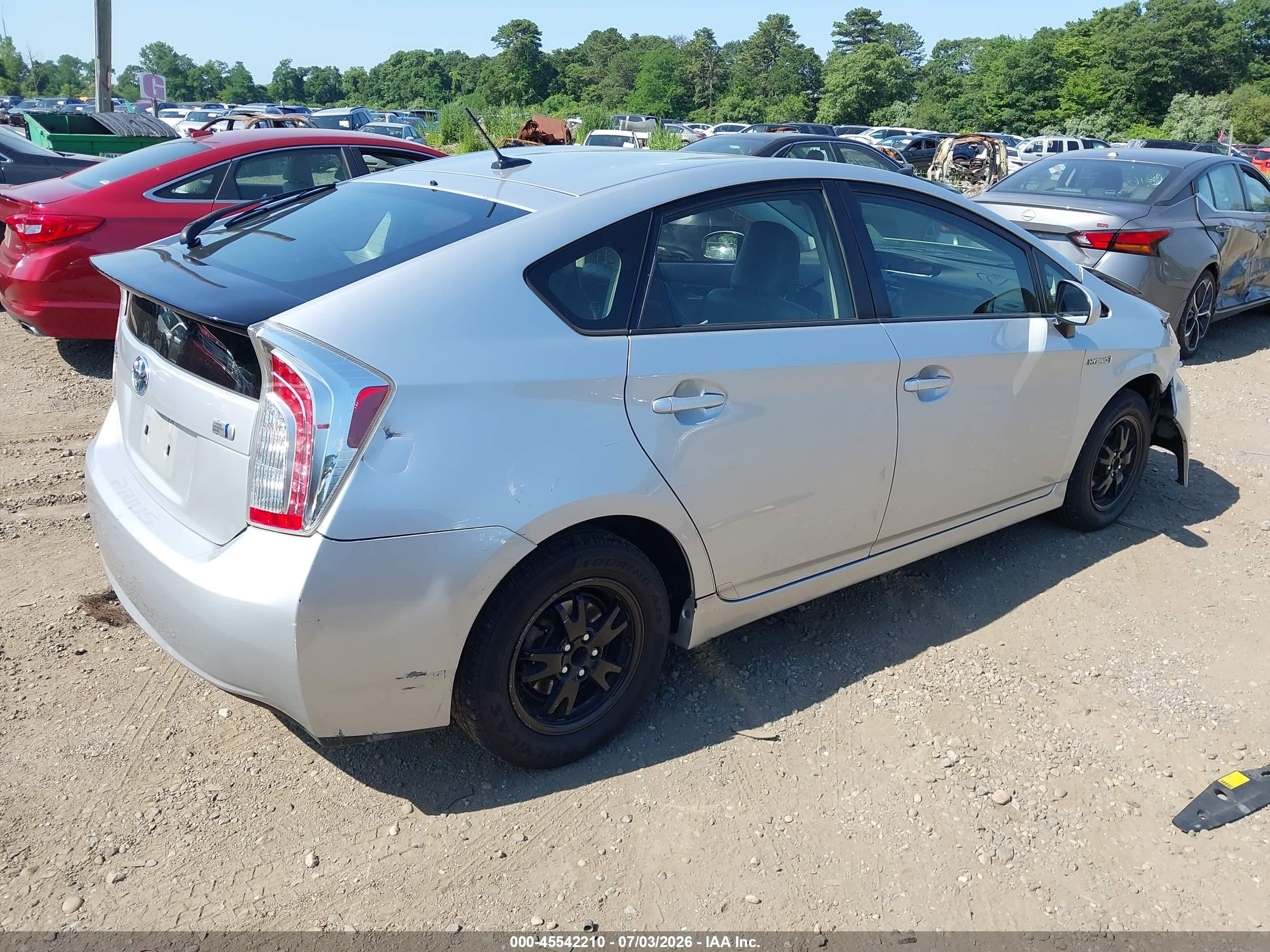 2012 Toyota Prius Four Silver vin: JTDKN3DU5C5385202