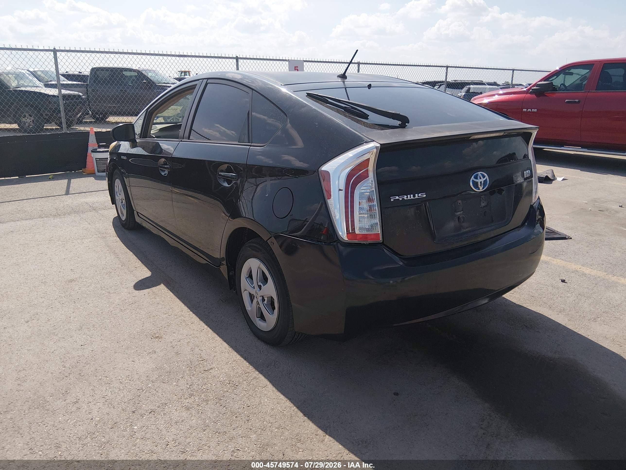 2012 Toyota Prius Two Black vin: JTDKN3DU5C5426105