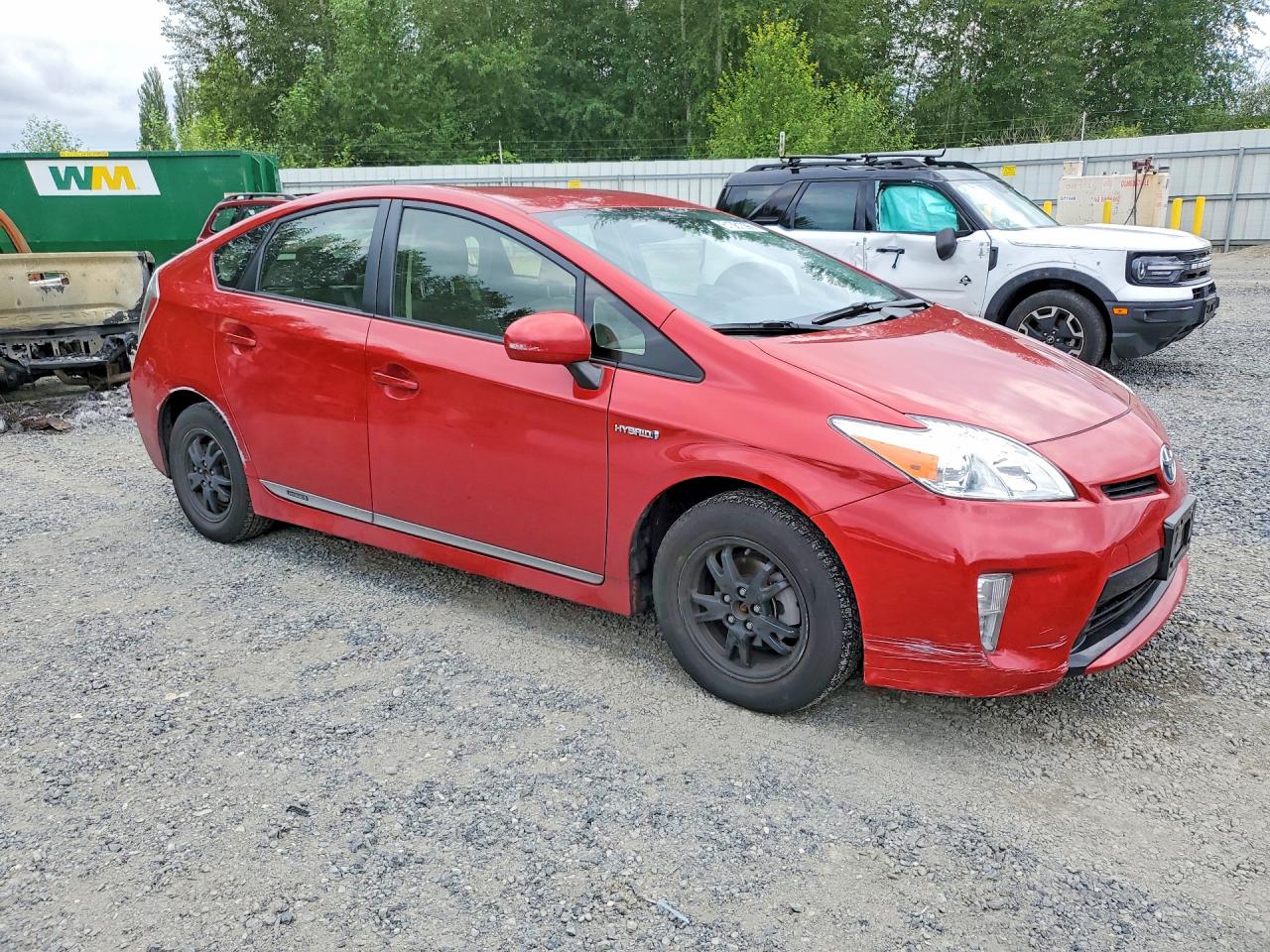2012 Toyota Prius Three Red vin: JTDKN3DU5C5437332
