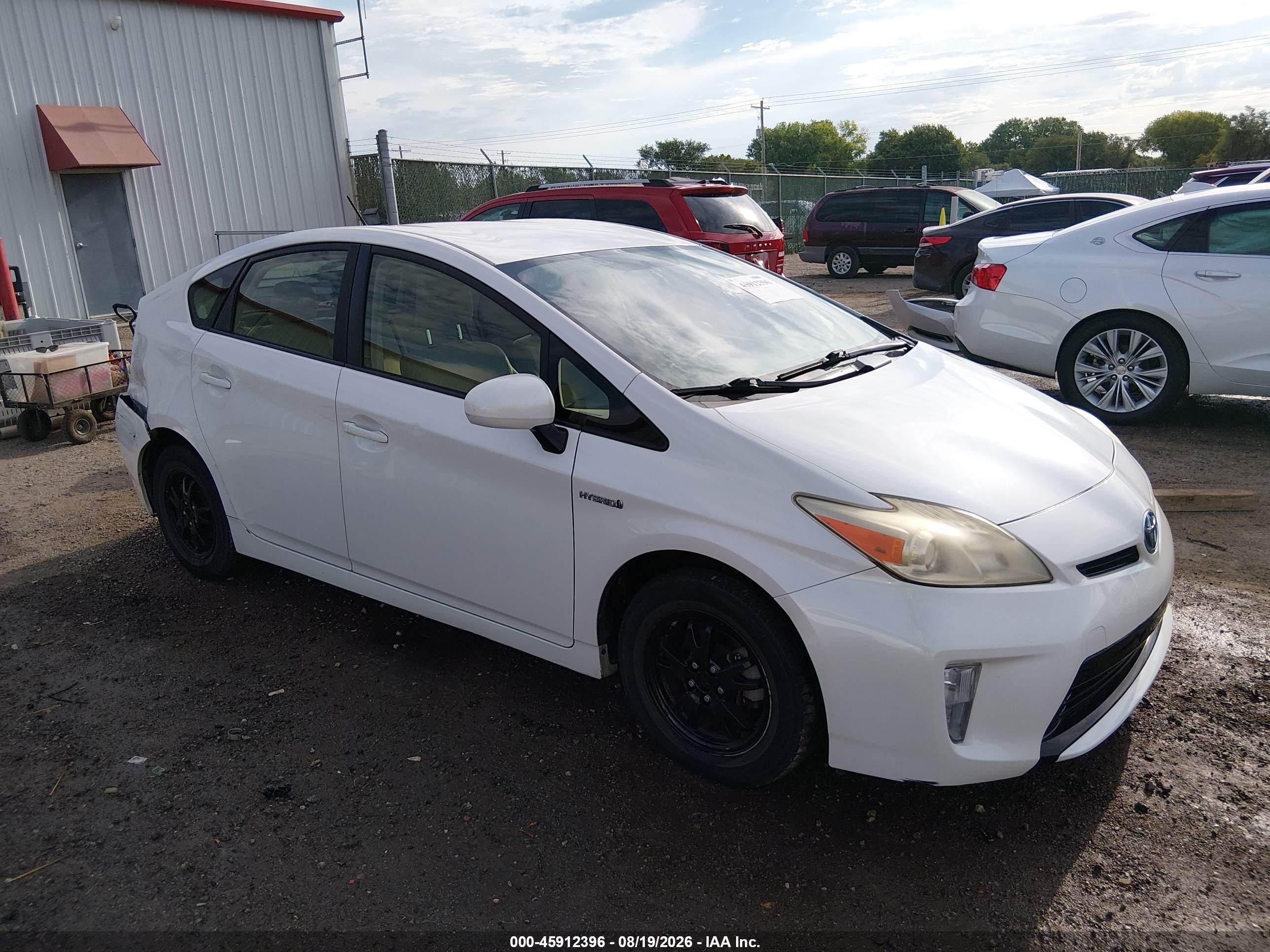 2012 Toyota Prius Two White vin: JTDKN3DU5C5458021