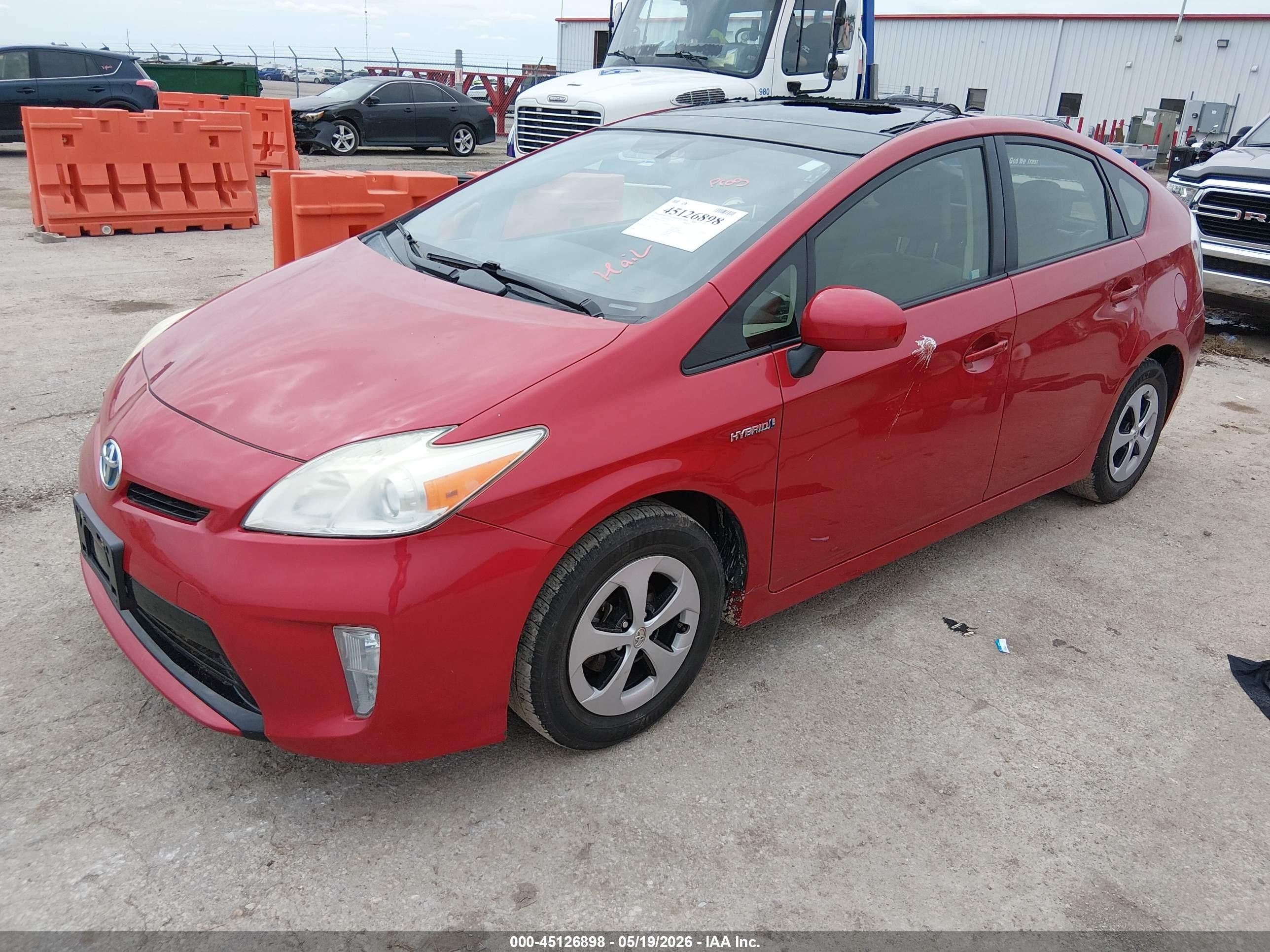 2012 Toyota Prius Three Red vin: JTDKN3DU5C5466183
