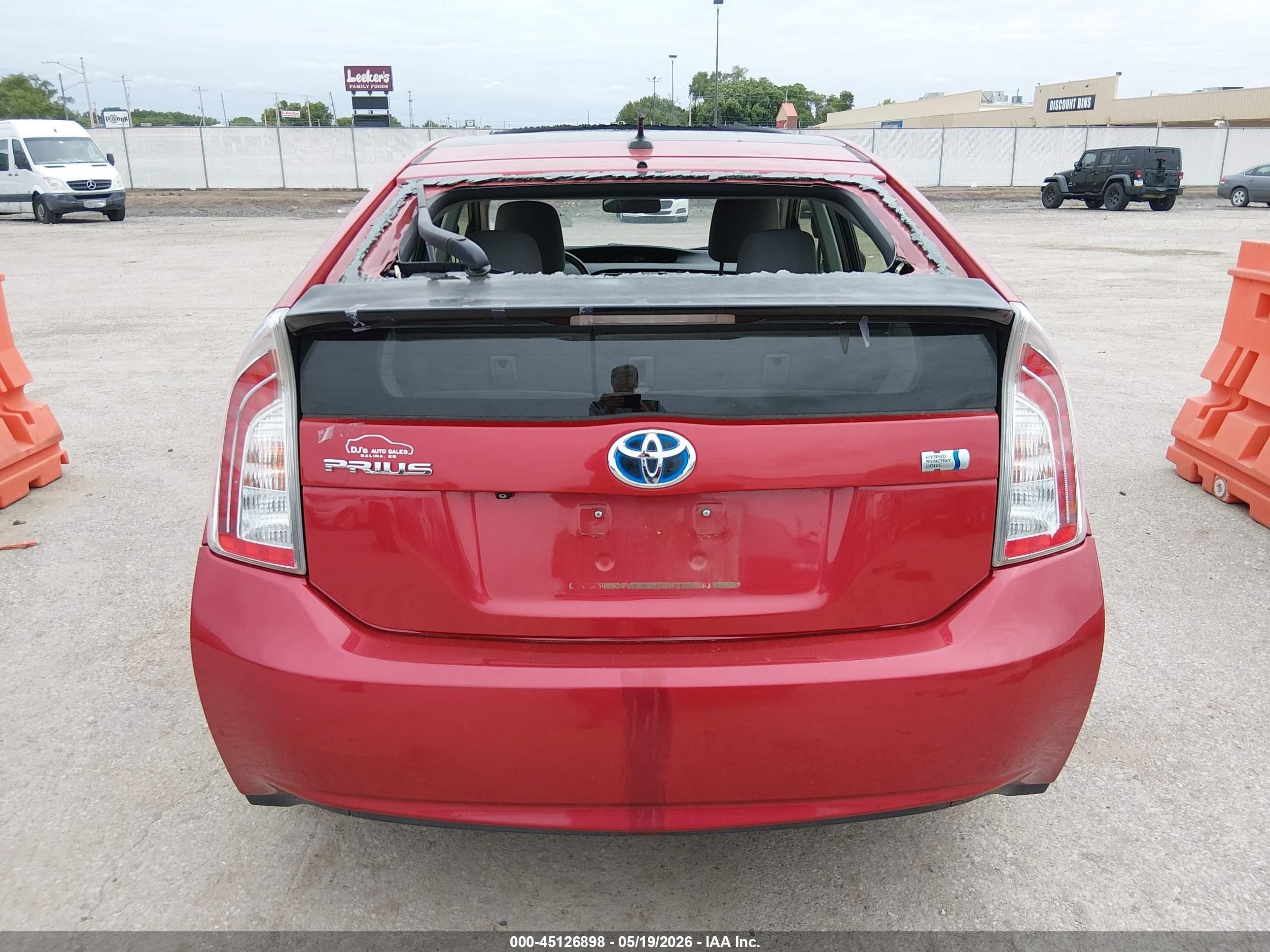 2012 Toyota Prius Three Red vin: JTDKN3DU5C5466183