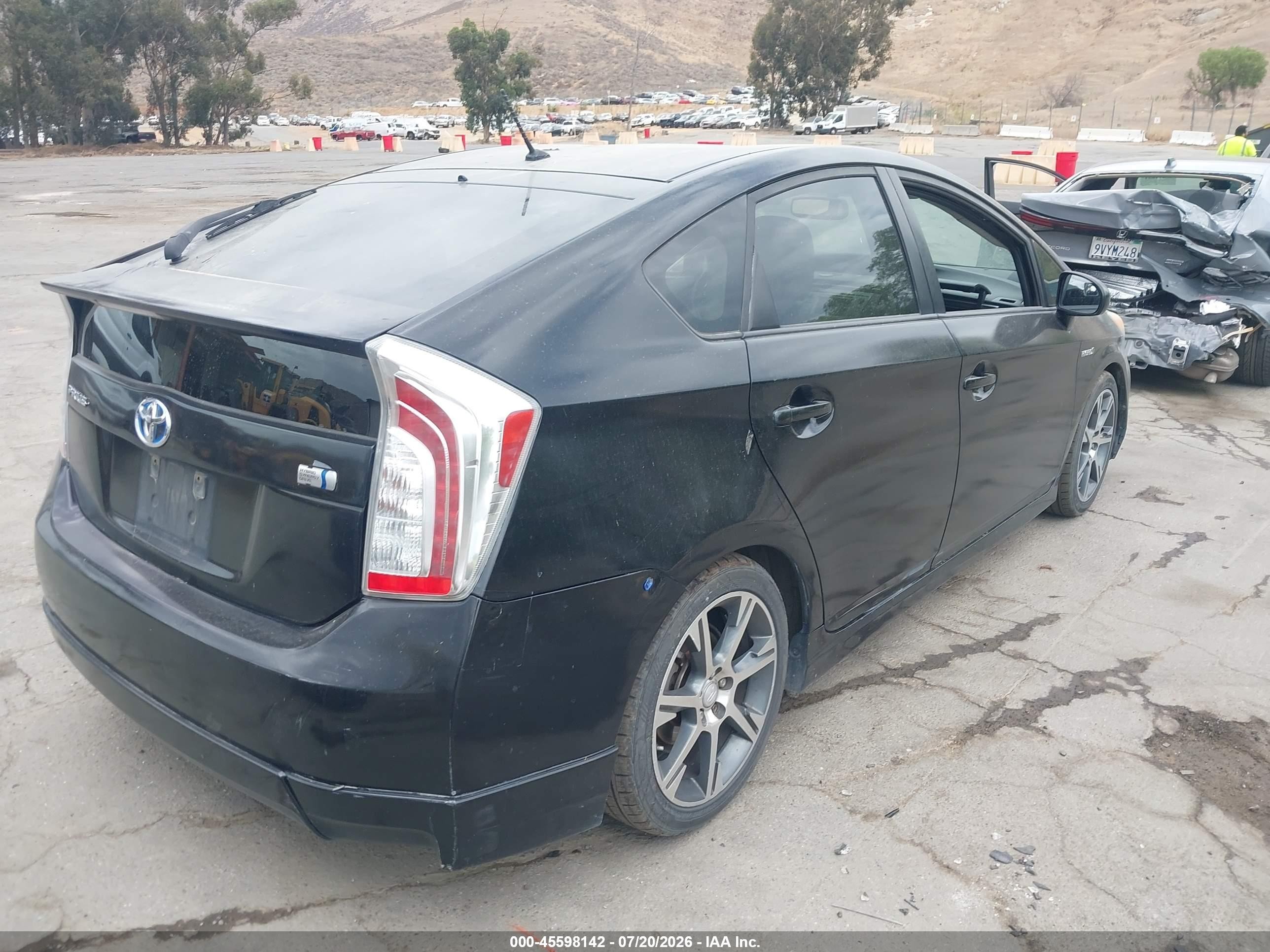 2012 Toyota Prius Two Black vin: JTDKN3DU5C5469374