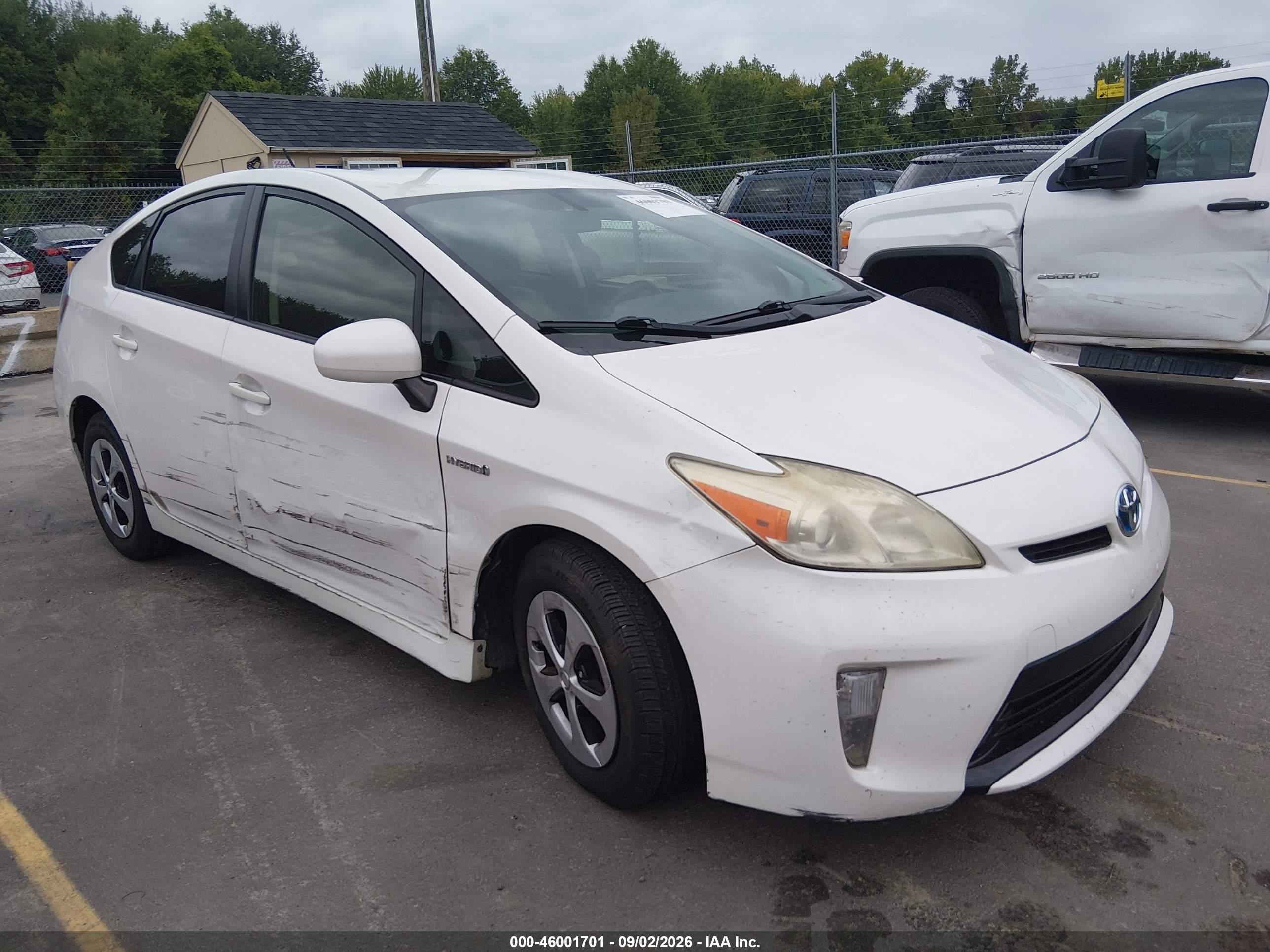 2012 Toyota Prius Three White vin: JTDKN3DU5C5481296