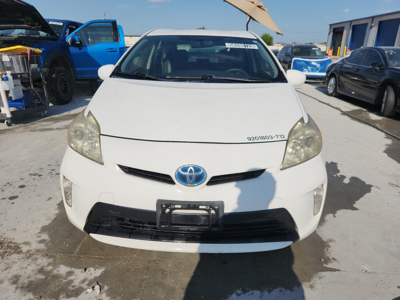 2012 Toyota Prius Two White vin: JTDKN3DU5C5494873 Damage: Left Head Lamp, Faded, Repair Required