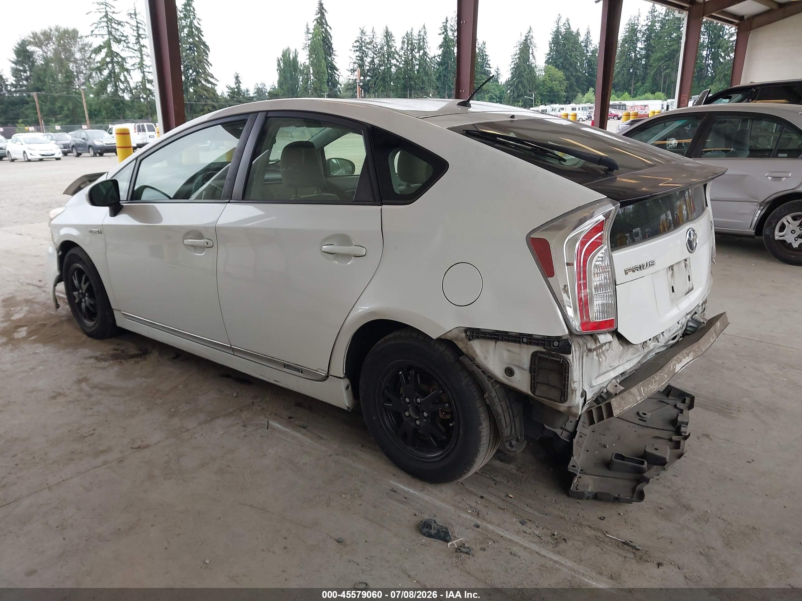 2012 Toyota Prius Two White vin: JTDKN3DU5C5518010