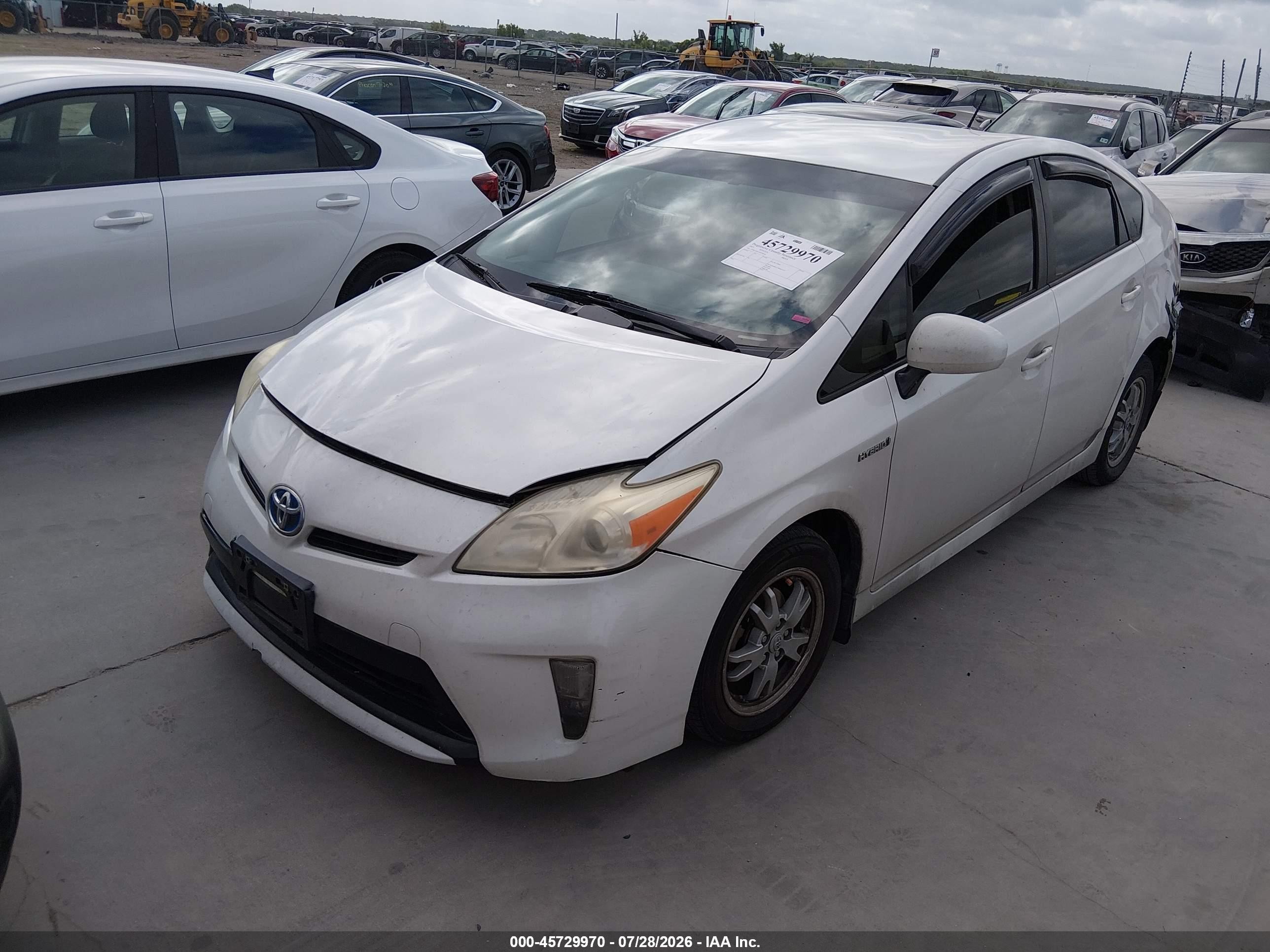 2013 Toyota Prius Two White vin: JTDKN3DU5D0348326