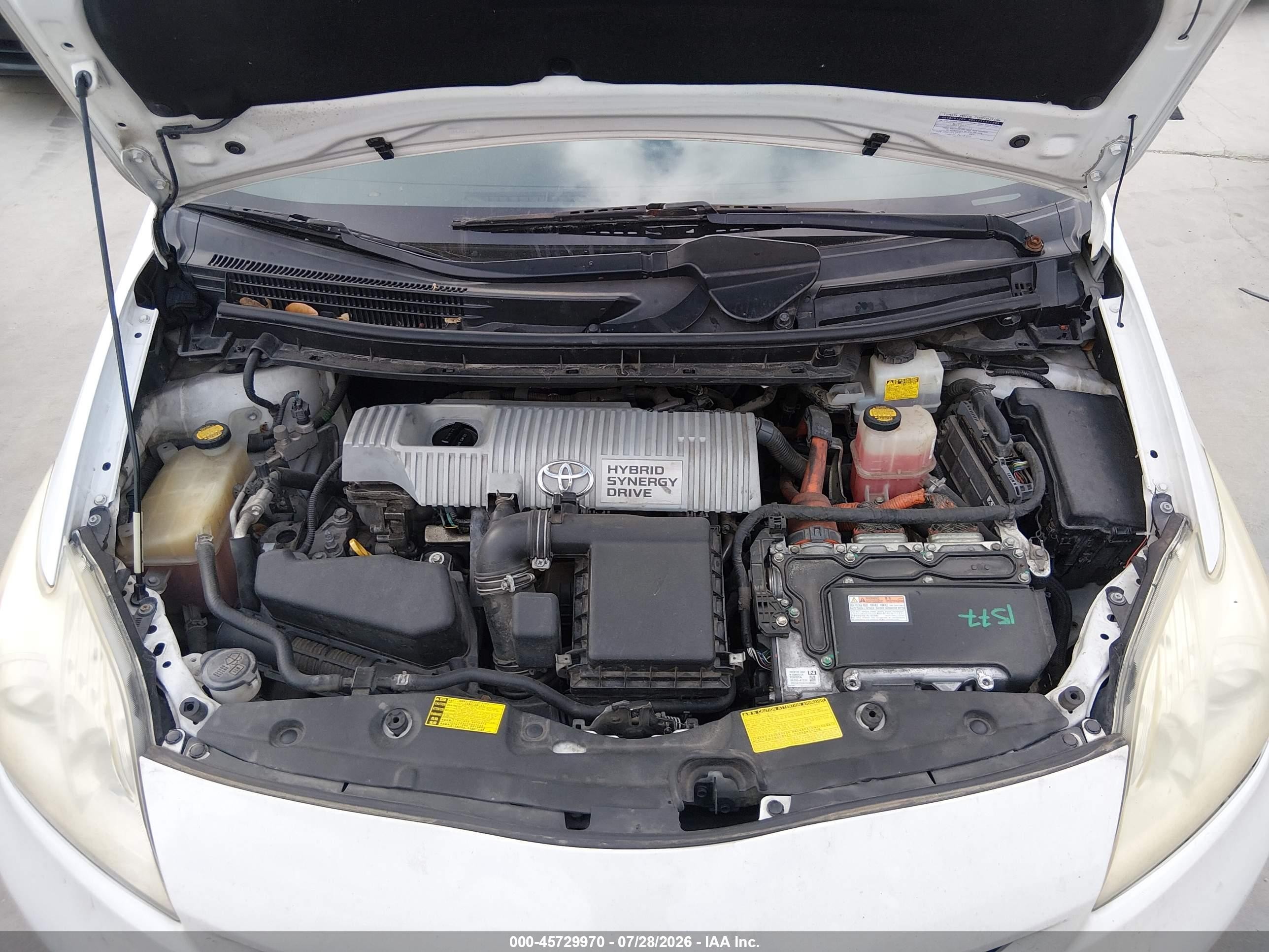2013 Toyota Prius Two White vin: JTDKN3DU5D0348326