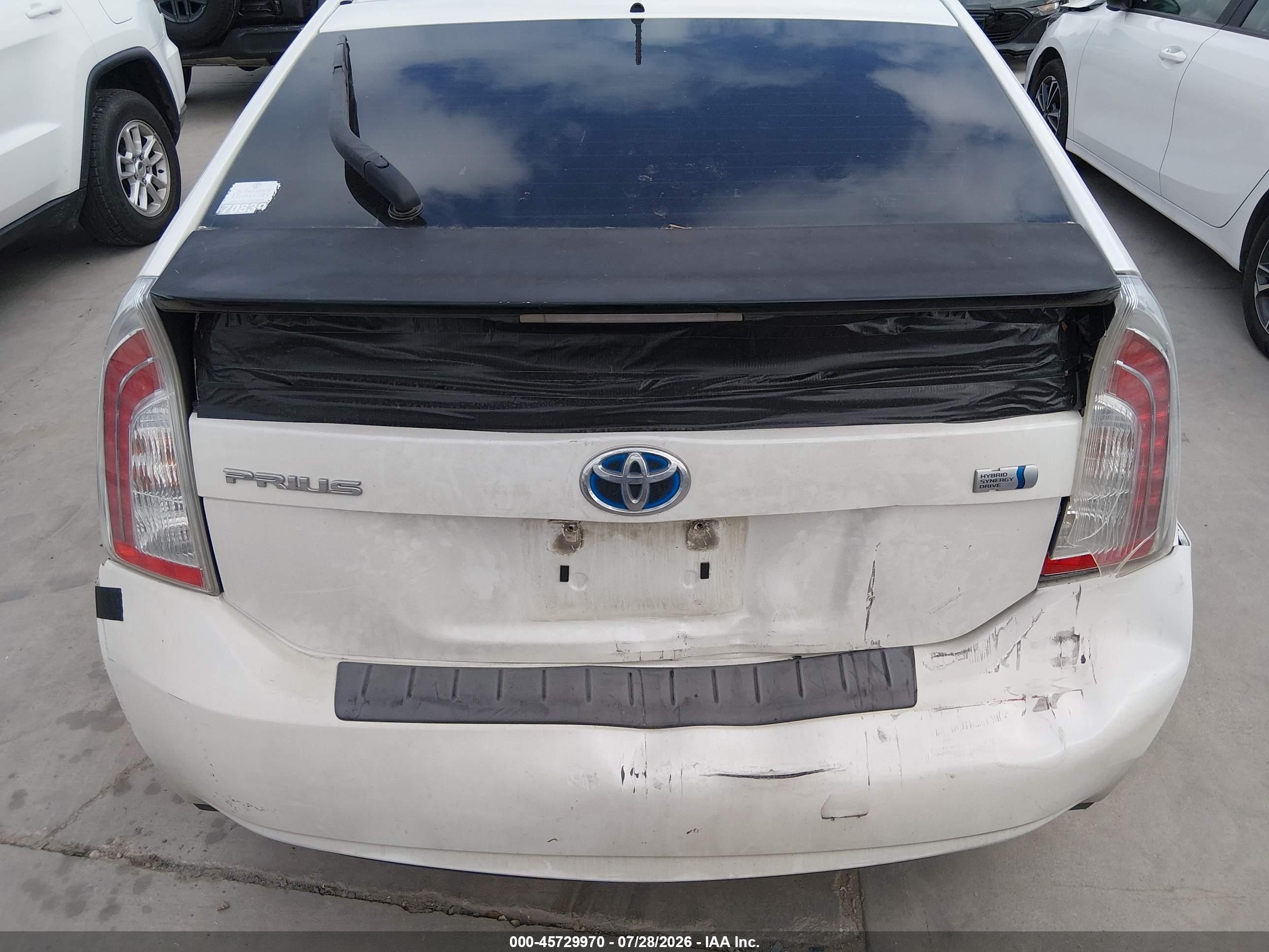 2013 Toyota Prius Two White vin: JTDKN3DU5D0348326