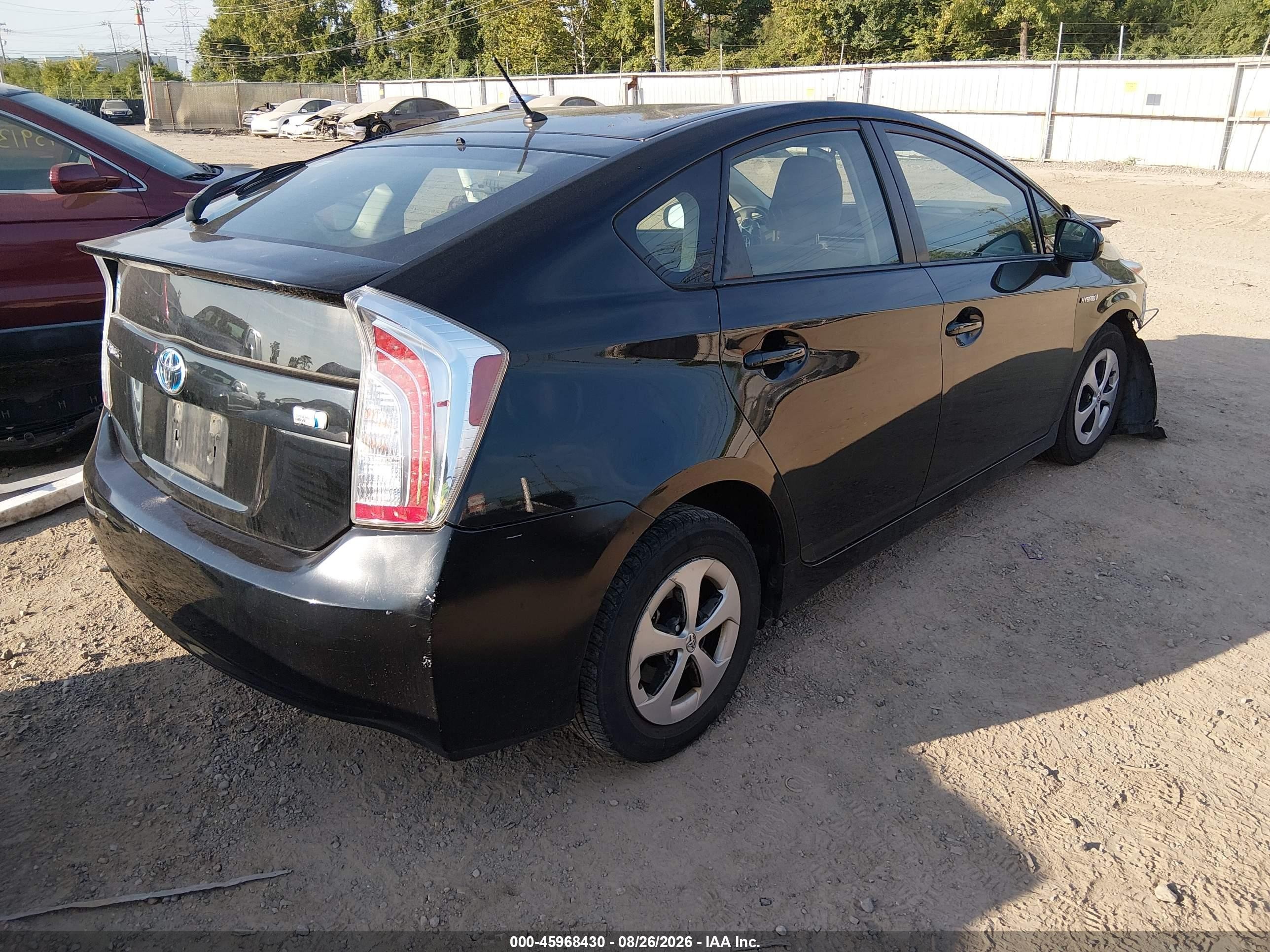 2013 Toyota Prius Two Black vin: JTDKN3DU5D0349184