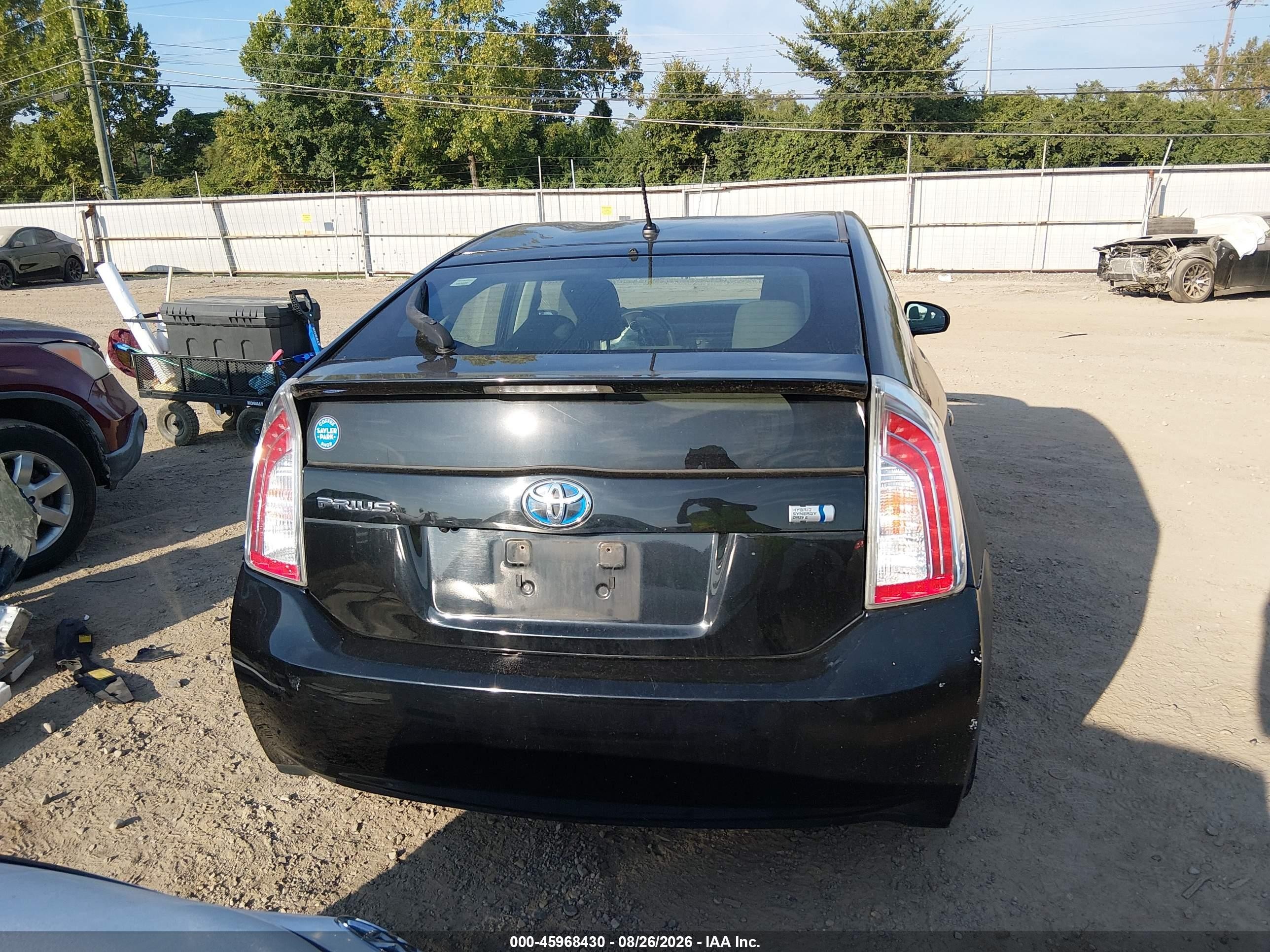 2013 Toyota Prius Two Black vin: JTDKN3DU5D0349184